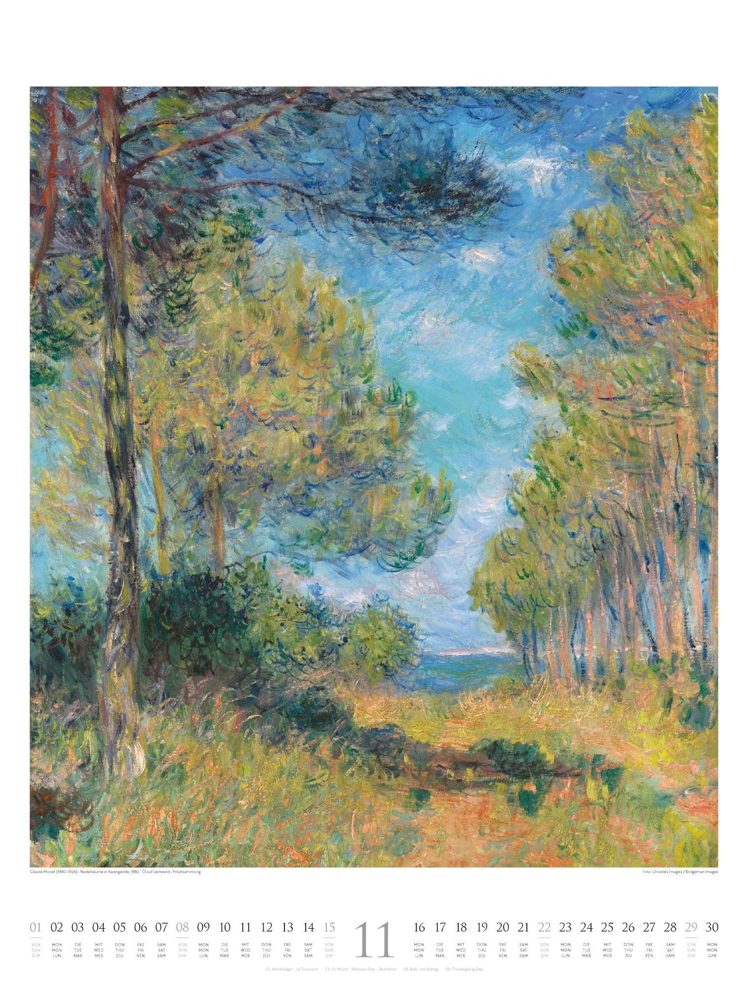 Beispielinhalt (Bild) Claude Monet Kalender 2026 | Wasser und Licht