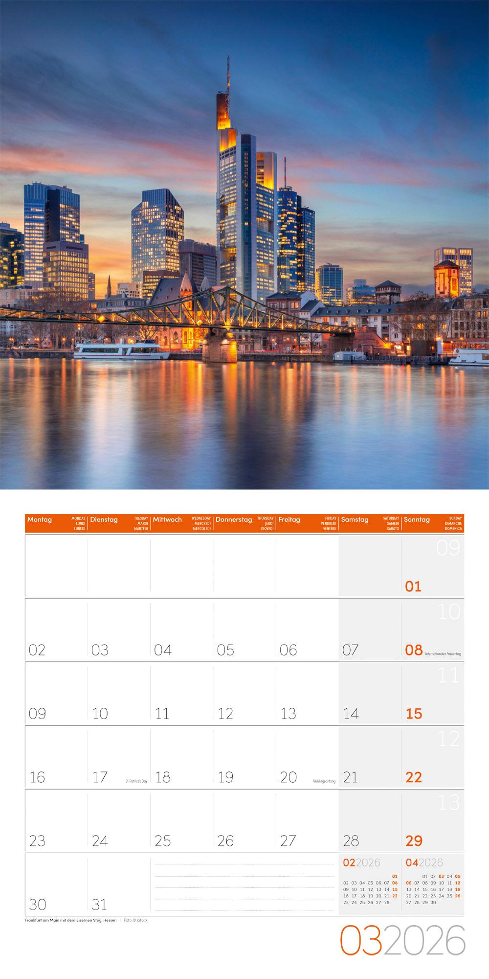 Beispielinhalt (Bild) Deutschland Broschürenkalender 2026 - 30x30 - Art12