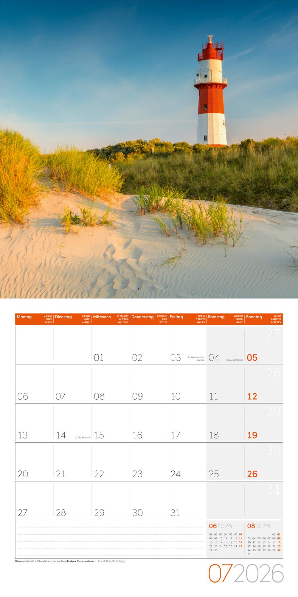 Beispielinhalt (Bild) Deutschland Broschürenkalender 2026 - 30x30 - Art12