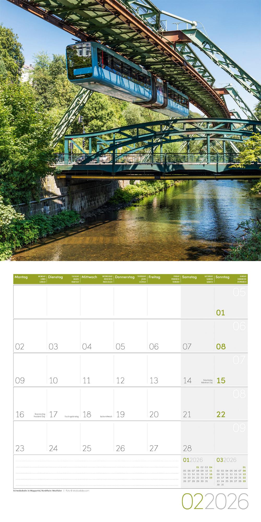 Beispielinhalt (Bild) Deutschland Broschürenkalender 2026 - 30x30 - Art12