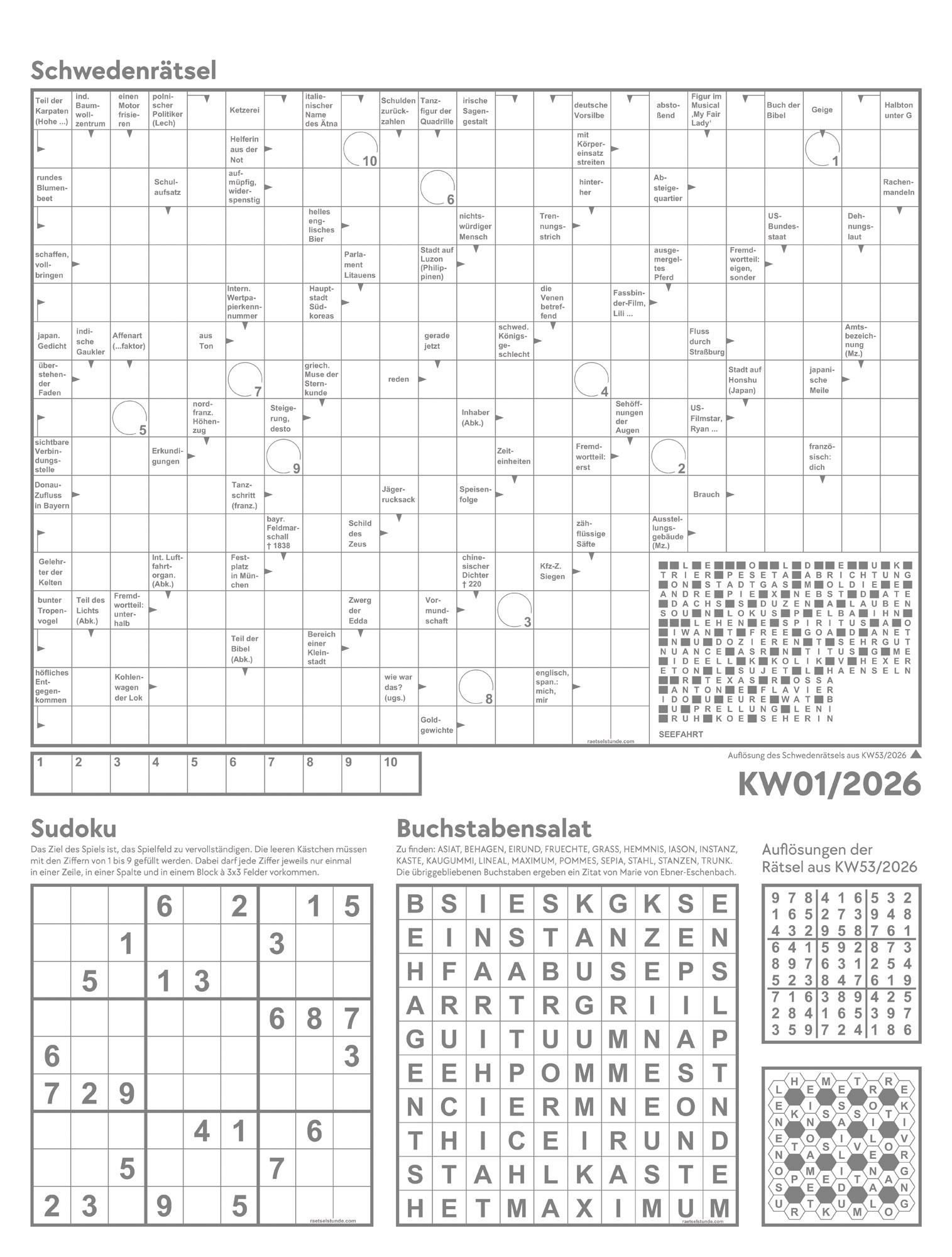 Beispielinhalt (Bild) Unser Wald Wochenplaner Kalender 2026