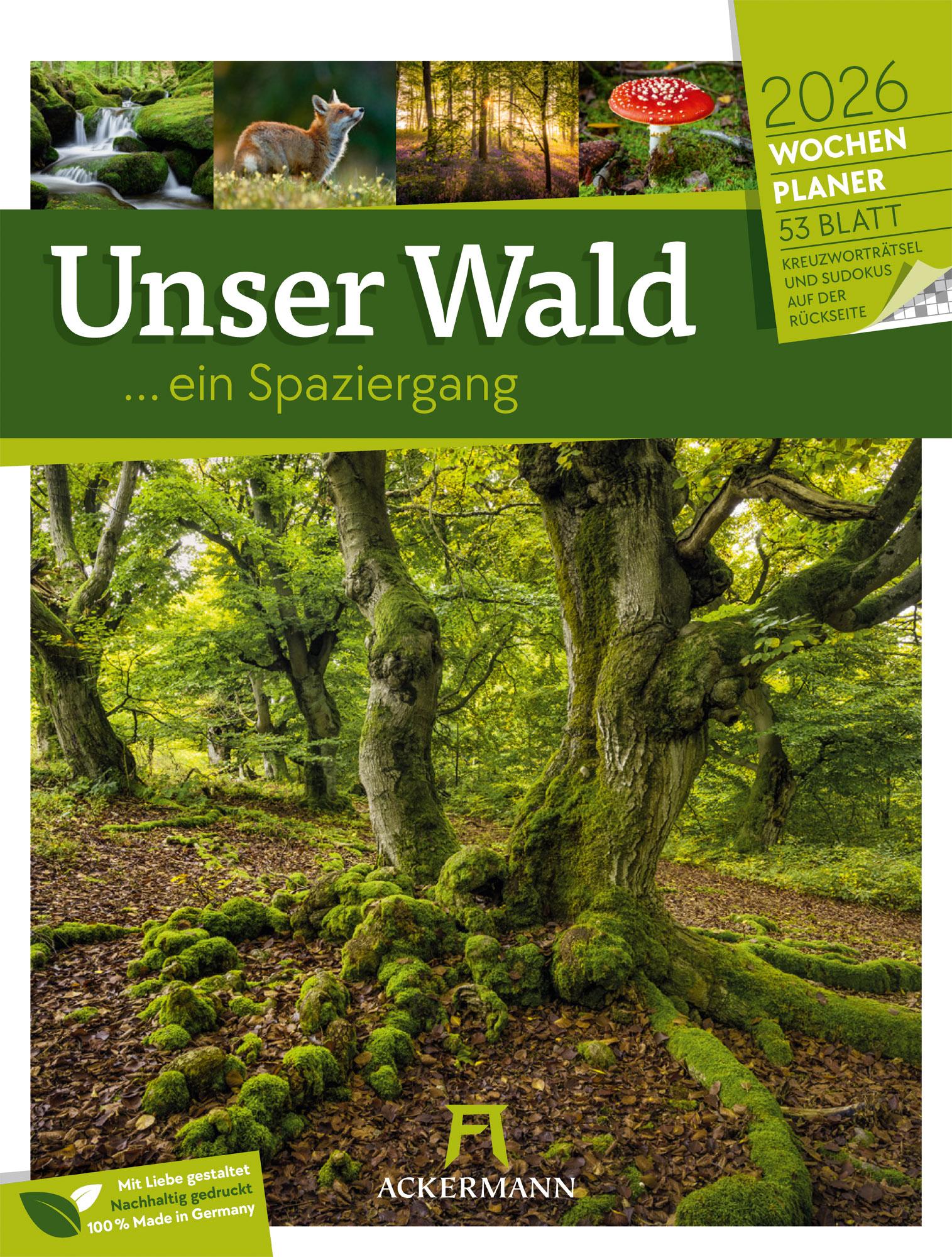 Vorderes Coverbild Unser Wald Wochenplaner Kalender 2026
