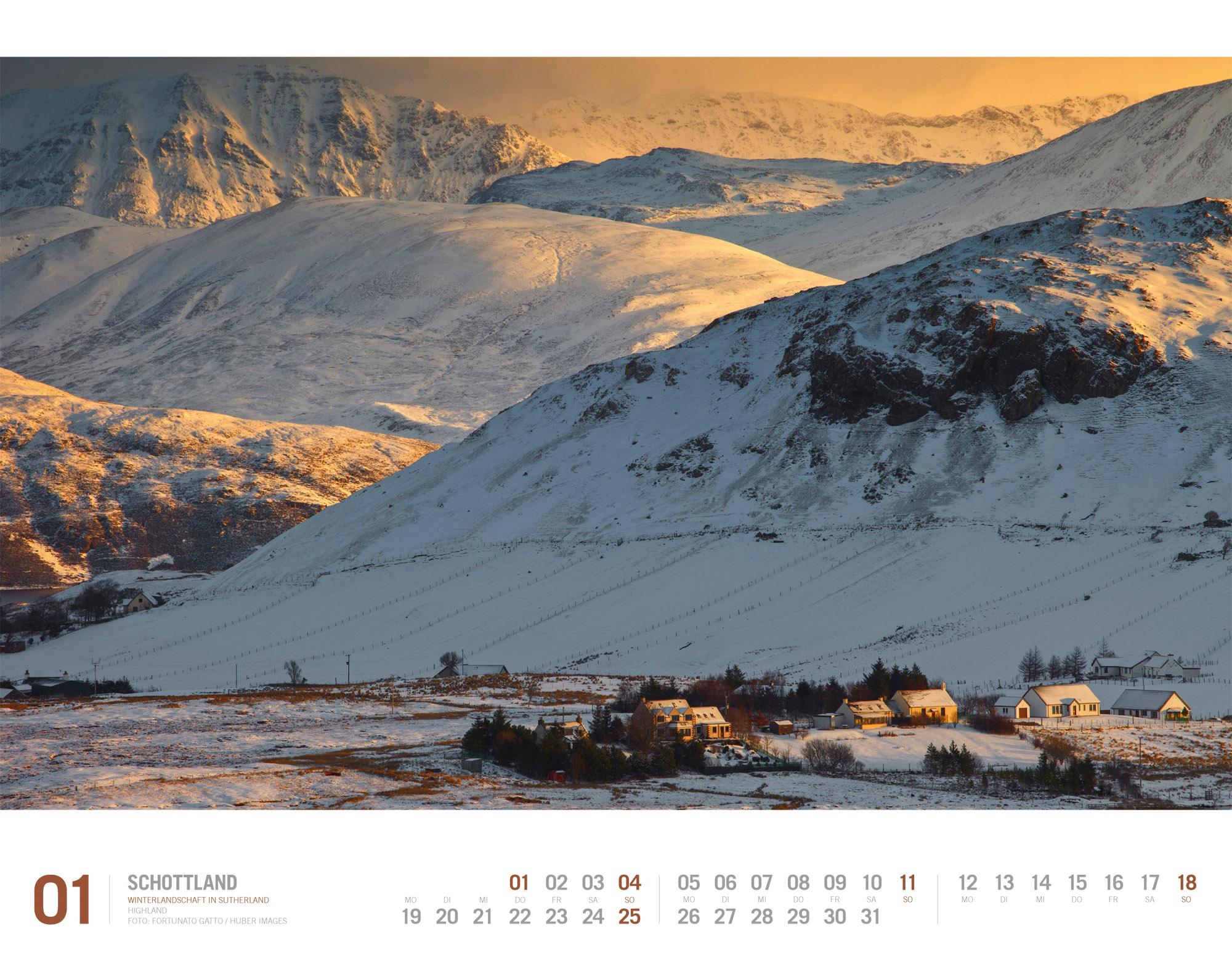 Beispielinhalt (Bild) Schottland Kalender 2026 | Unterwegs zwischen Highlands und Hebriden