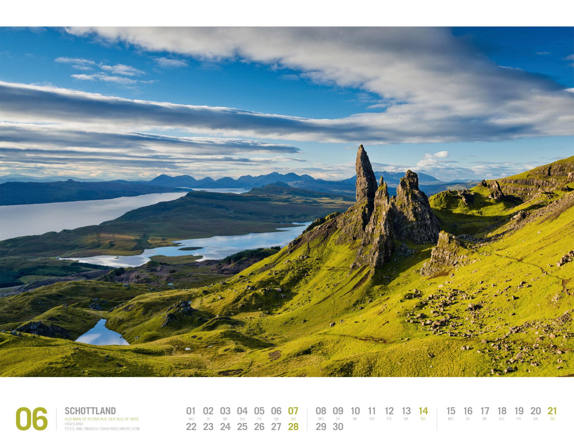 Beispielinhalt (Bild) Schottland Kalender 2026 | Unterwegs zwischen Highlands und Hebriden