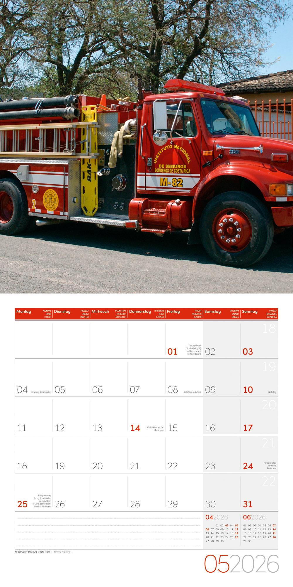Beispielinhalt (Bild) Feuerwehr Broschürenkalender 2026 - 30x30 - Art12