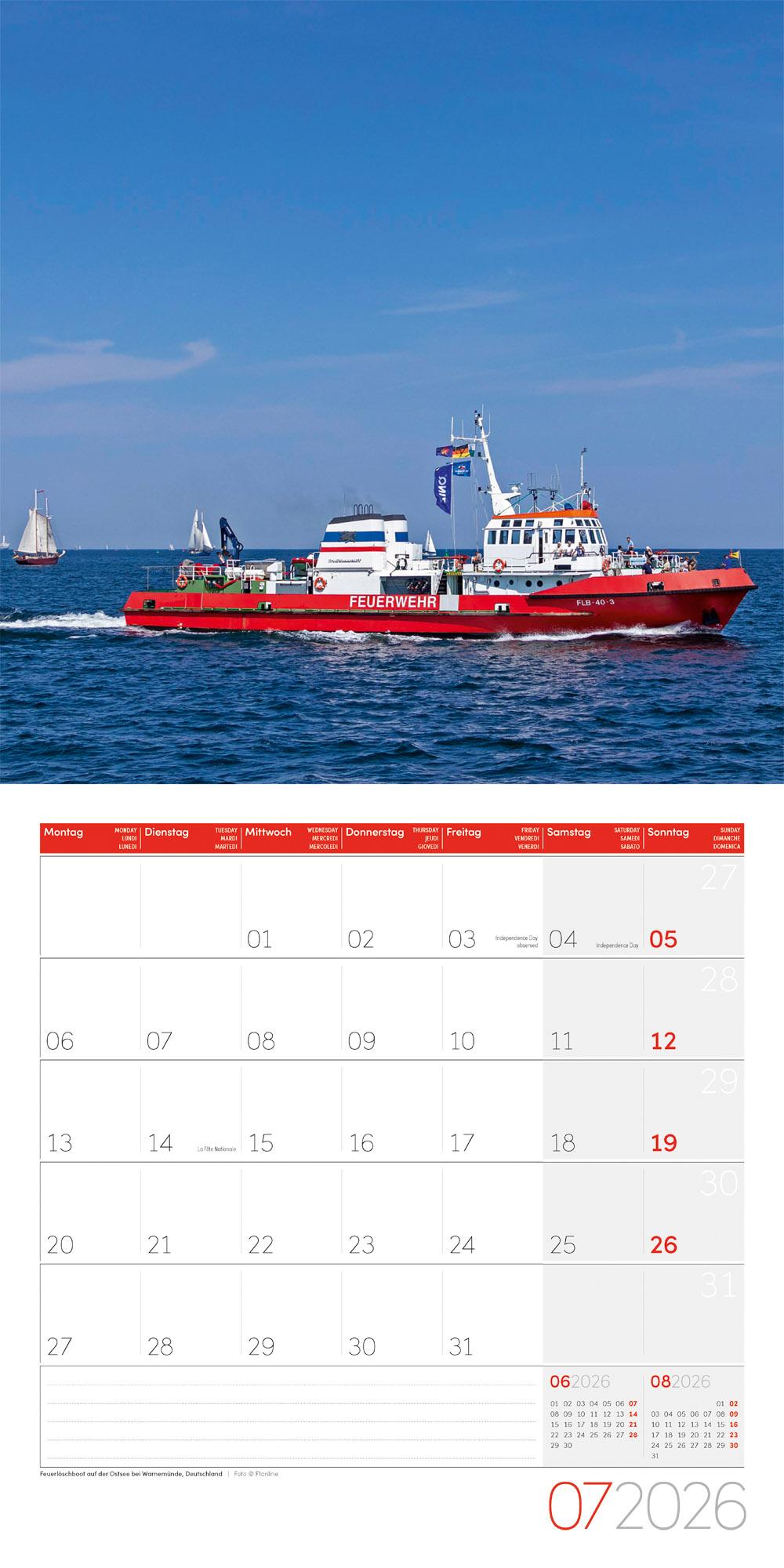Beispielinhalt (Bild) Feuerwehr Broschürenkalender 2026 - 30x30 - Art12