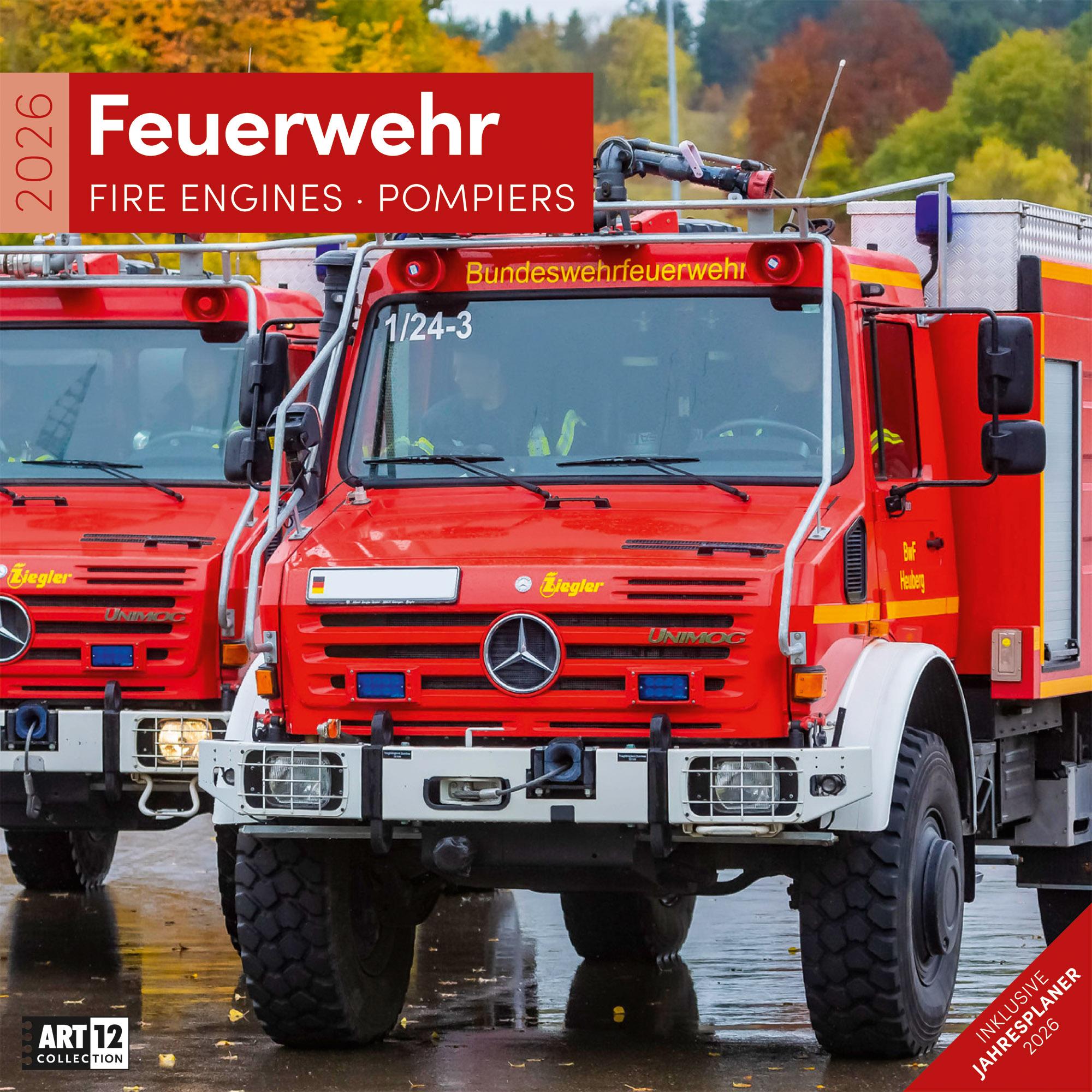 Vorderes Coverbild Feuerwehr Broschürenkalender 2026 - 30x30 - Art12