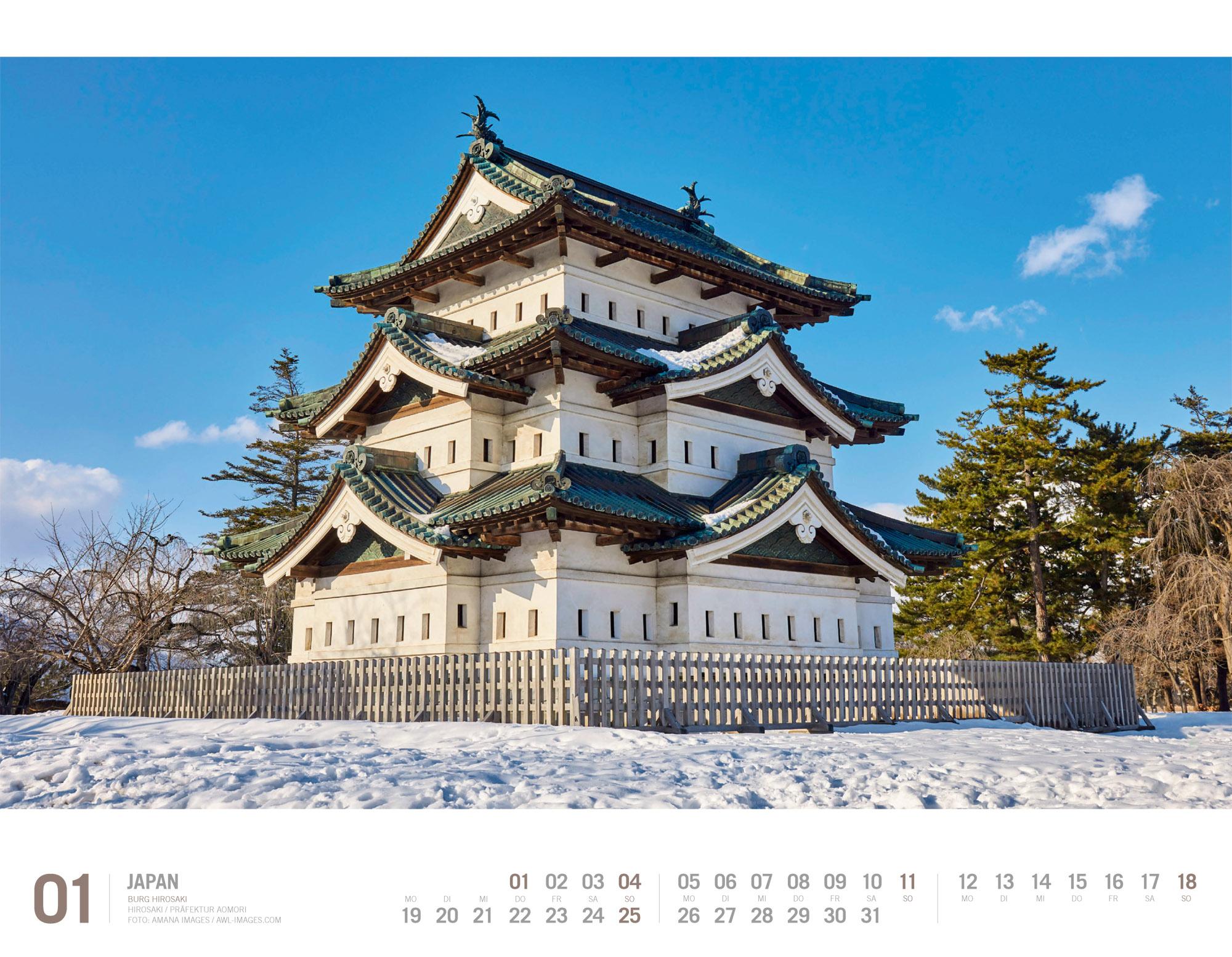 Beispielinhalt (Bild) Japan Kalender 2026 | Unterwegs zwischen Tempeln und Schreinen