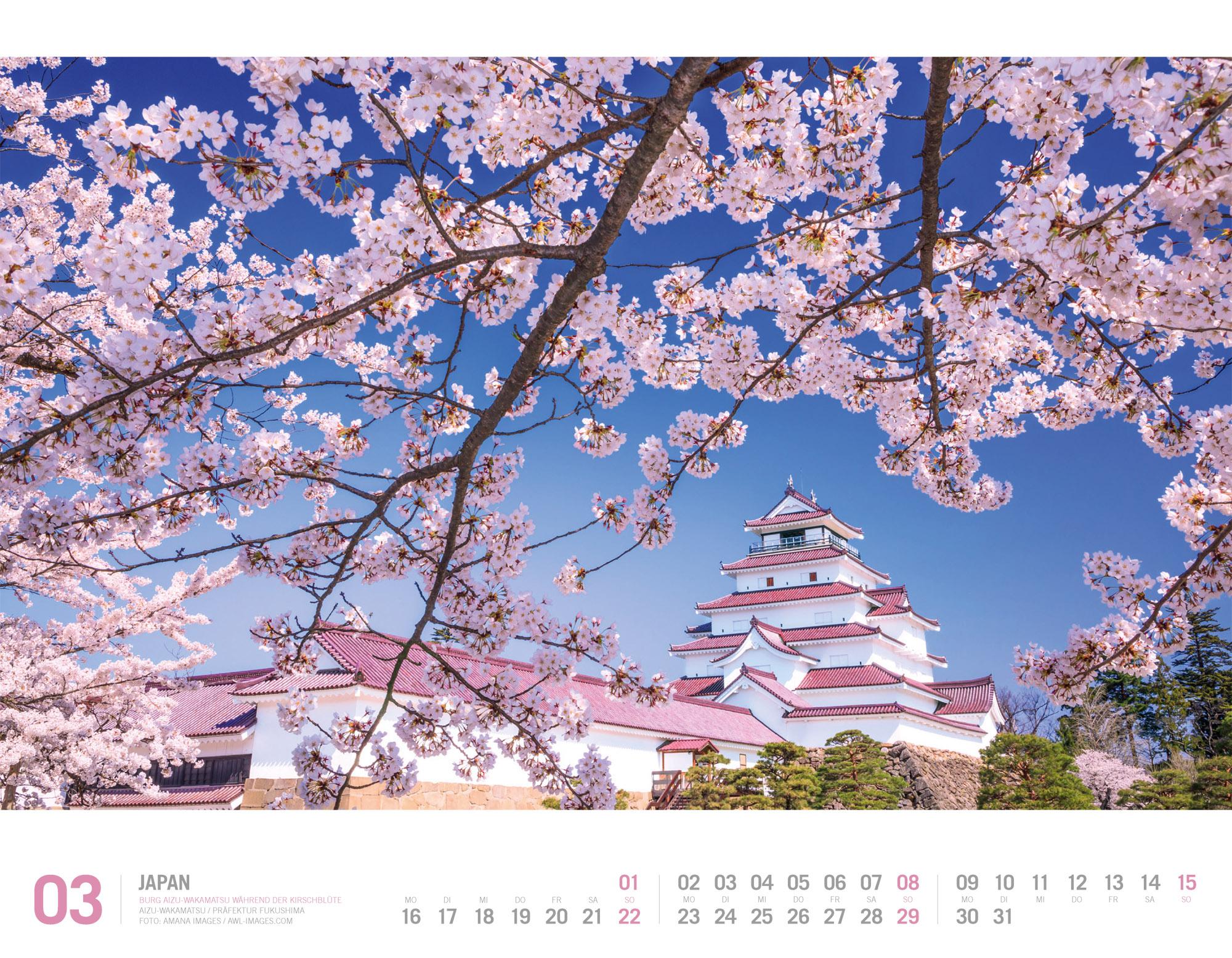 Beispielinhalt (Bild) Japan Kalender 2026 | Unterwegs zwischen Tempeln und Schreinen