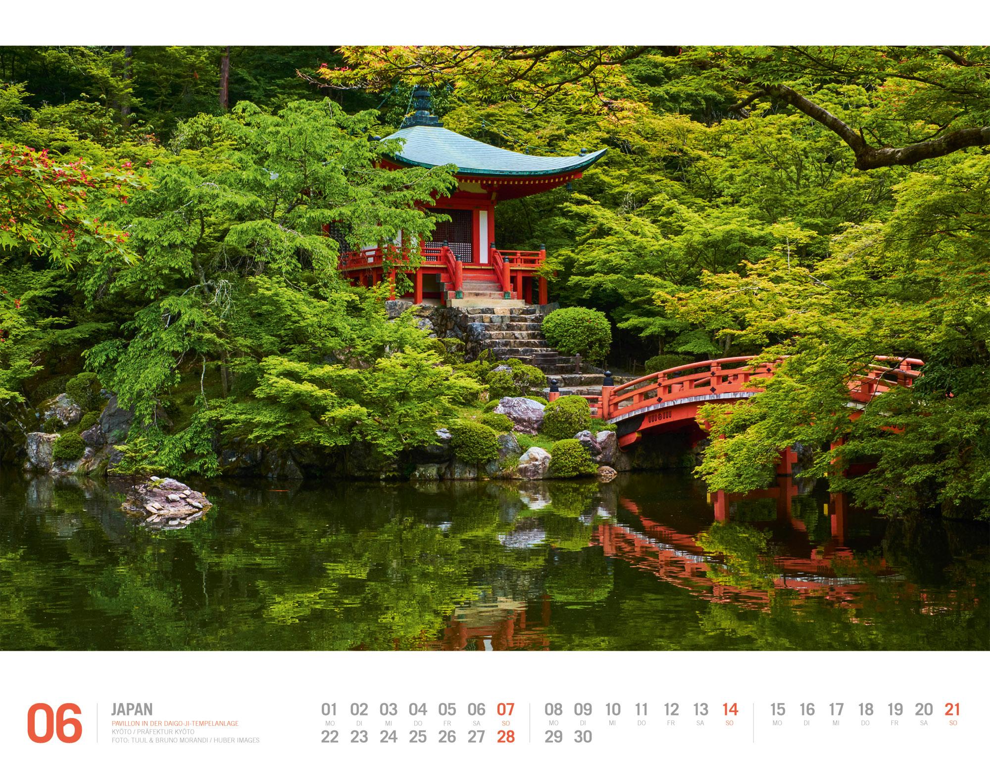 Beispielinhalt (Bild) Japan Kalender 2026 | Unterwegs zwischen Tempeln und Schreinen