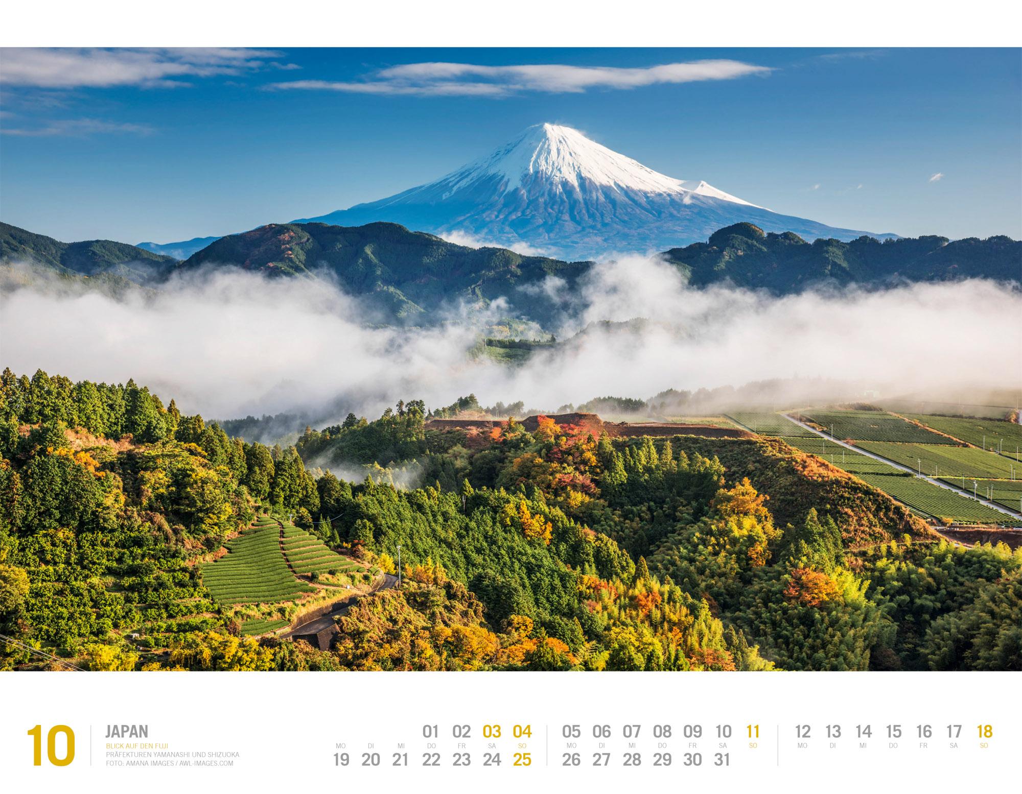 Beispielinhalt (Bild) Japan Kalender 2026 | Unterwegs zwischen Tempeln und Schreinen