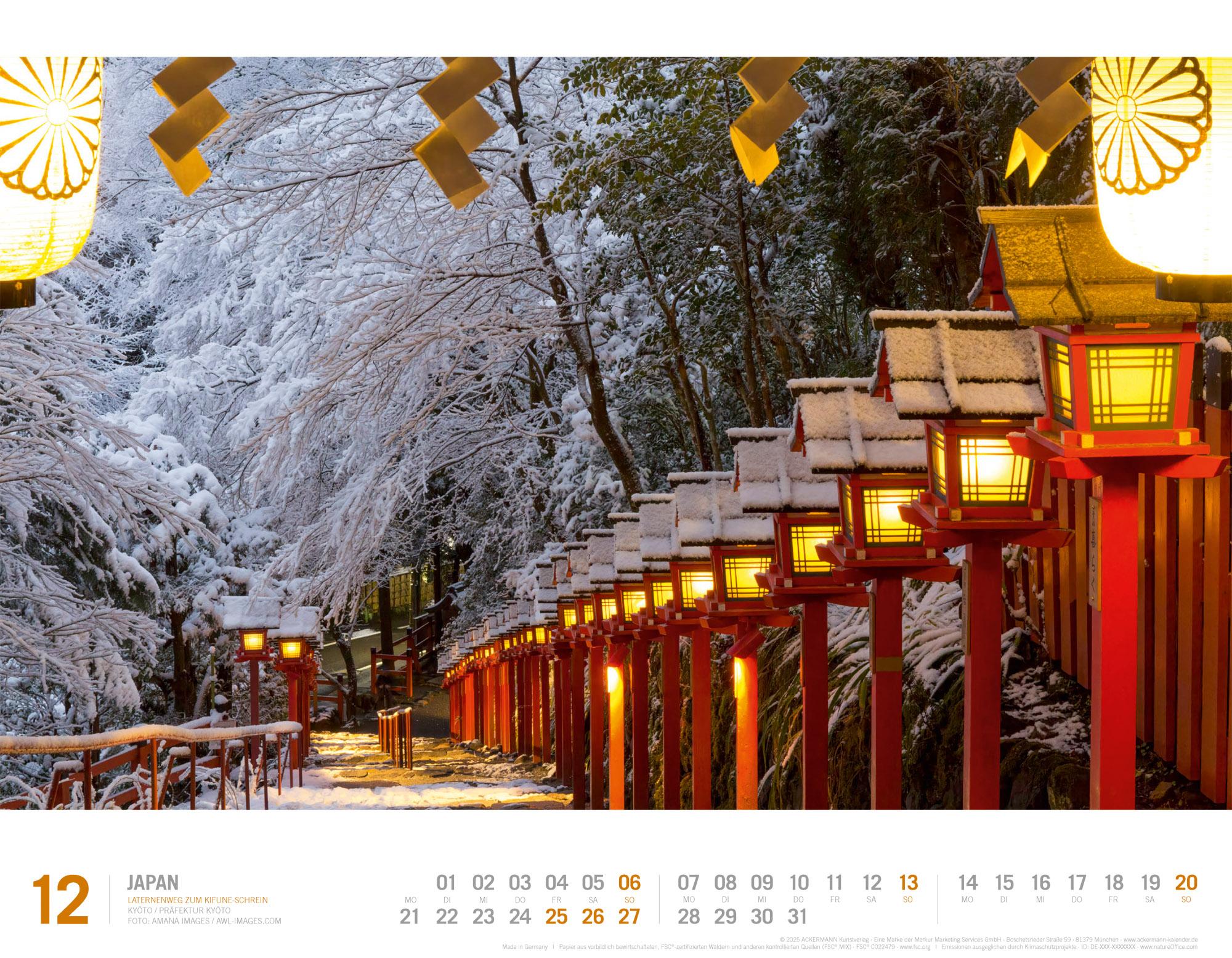 Beispielinhalt (Bild) Japan Kalender 2026 | Unterwegs zwischen Tempeln und Schreinen