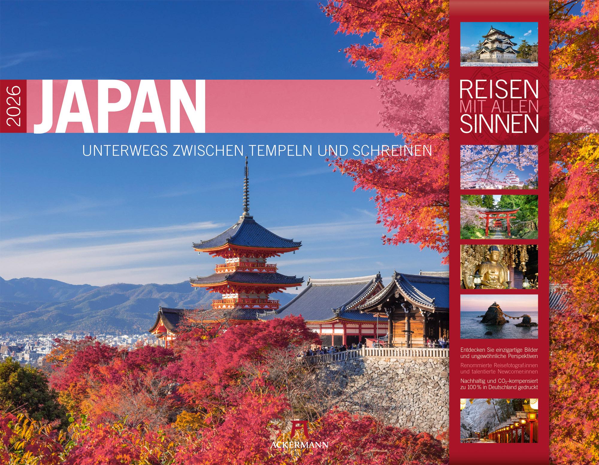 Vorderes Coverbild Japan Kalender 2026 | Unterwegs zwischen Tempeln und Schreinen