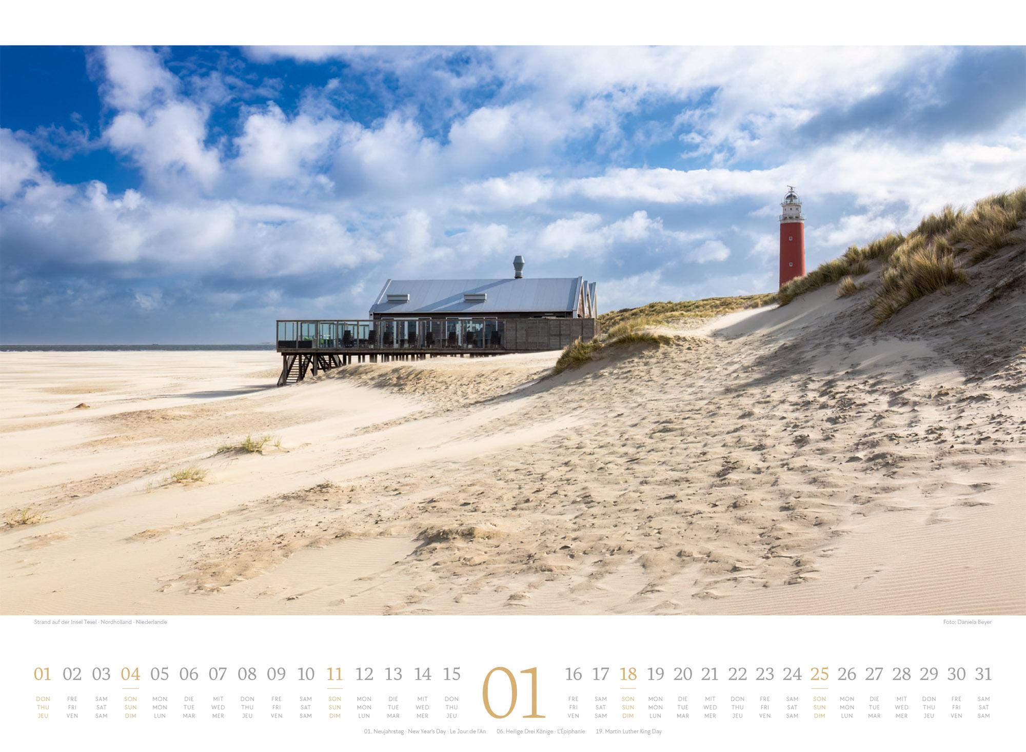Beispielinhalt (Bild) Tage am Meer Kalender 2026