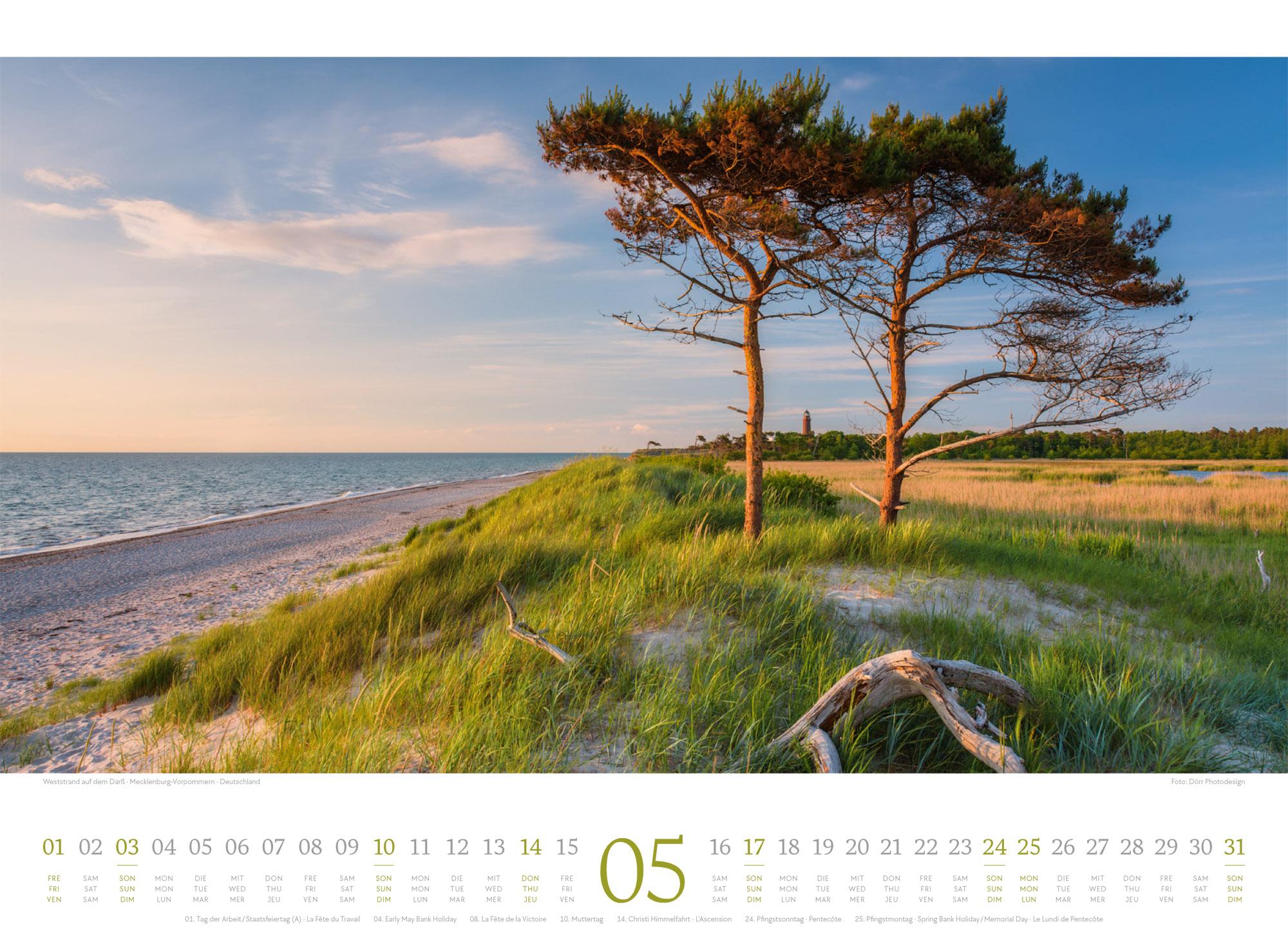 Beispielinhalt (Bild) Tage am Meer Kalender 2026