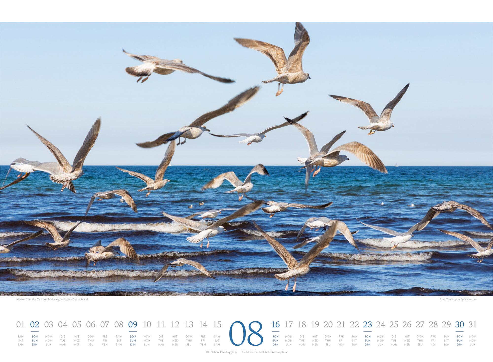Beispielinhalt (Bild) Tage am Meer Kalender 2026