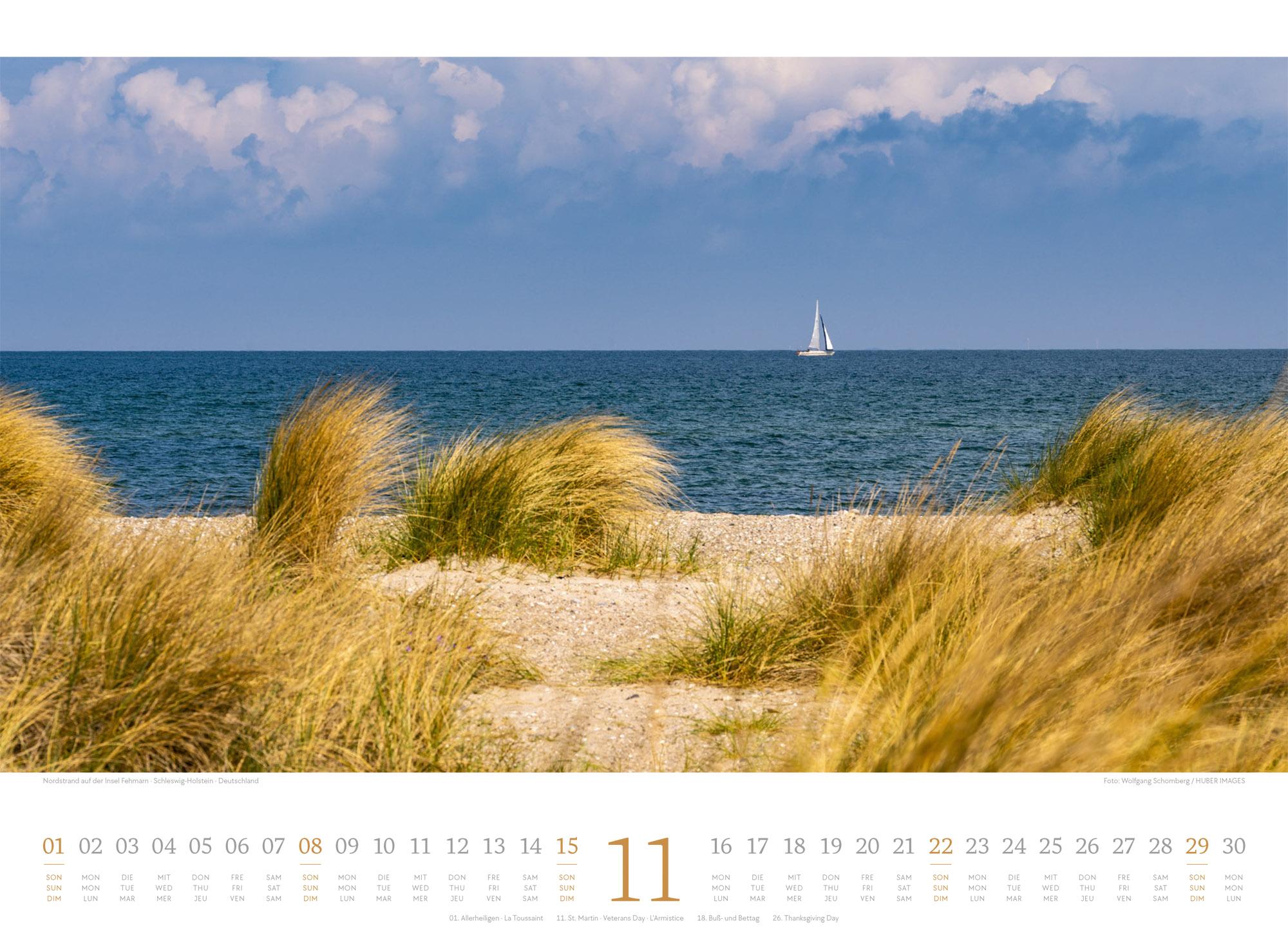 Beispielinhalt (Bild) Tage am Meer Kalender 2026