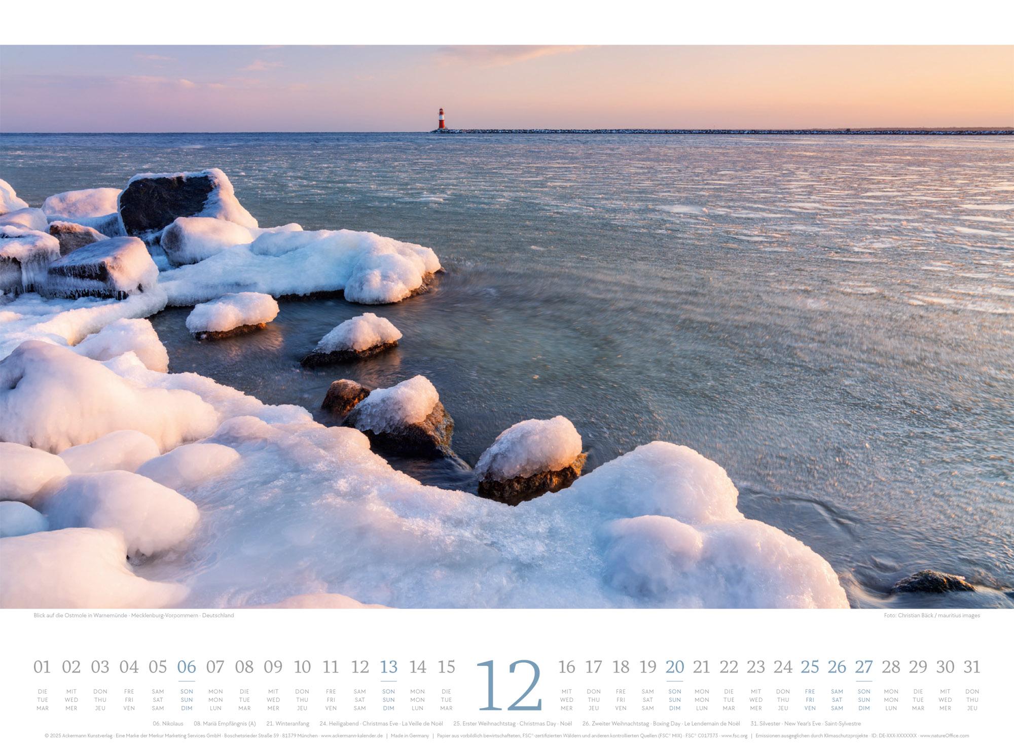 Beispielinhalt (Bild) Tage am Meer Kalender 2026