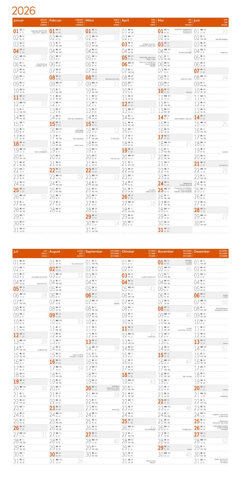 Beispielinhalt (Bild) Landleben Broschürenkalender 2026 - 30x30 - Art12