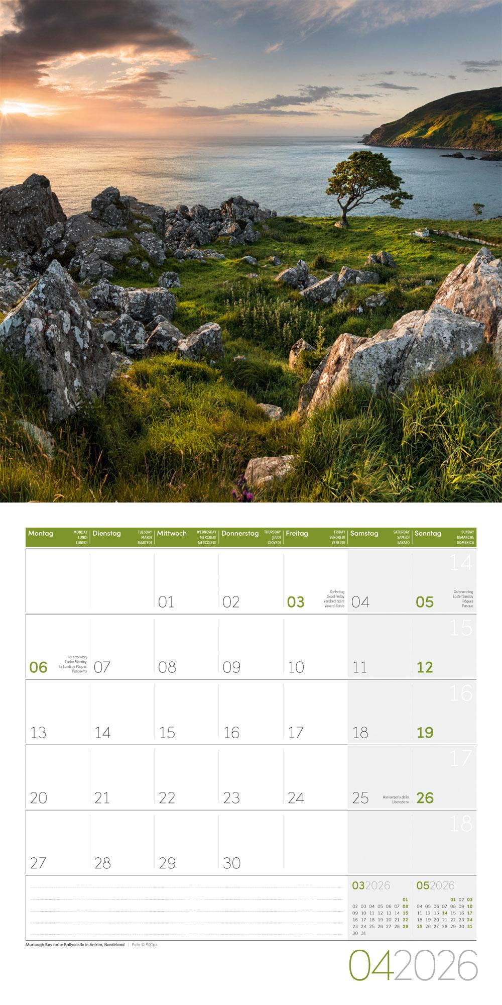 Beispielinhalt (Bild) Magie des Lichts Broschürenkalender 2026 - 30x30 - Art12