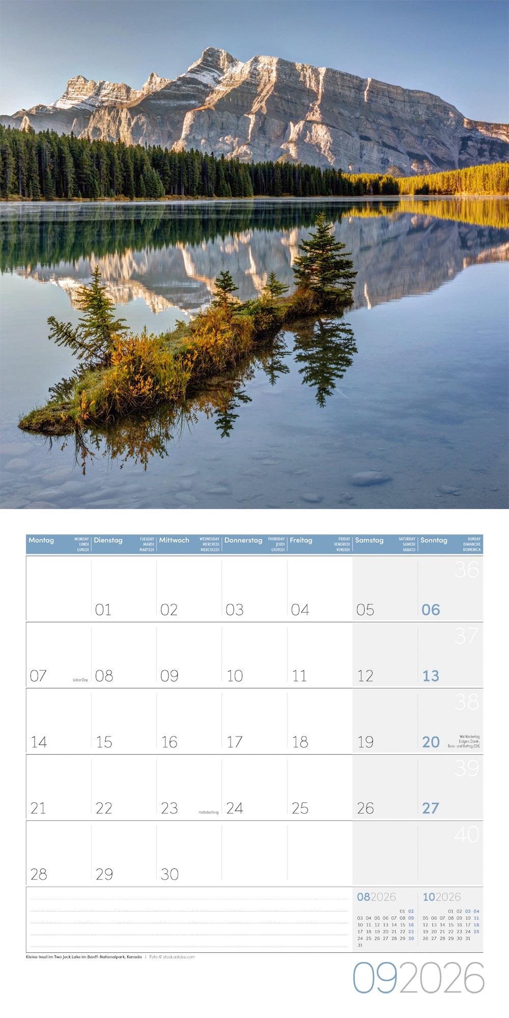 Beispielinhalt (Bild) Magie des Lichts Broschürenkalender 2026 - 30x30 - Art12