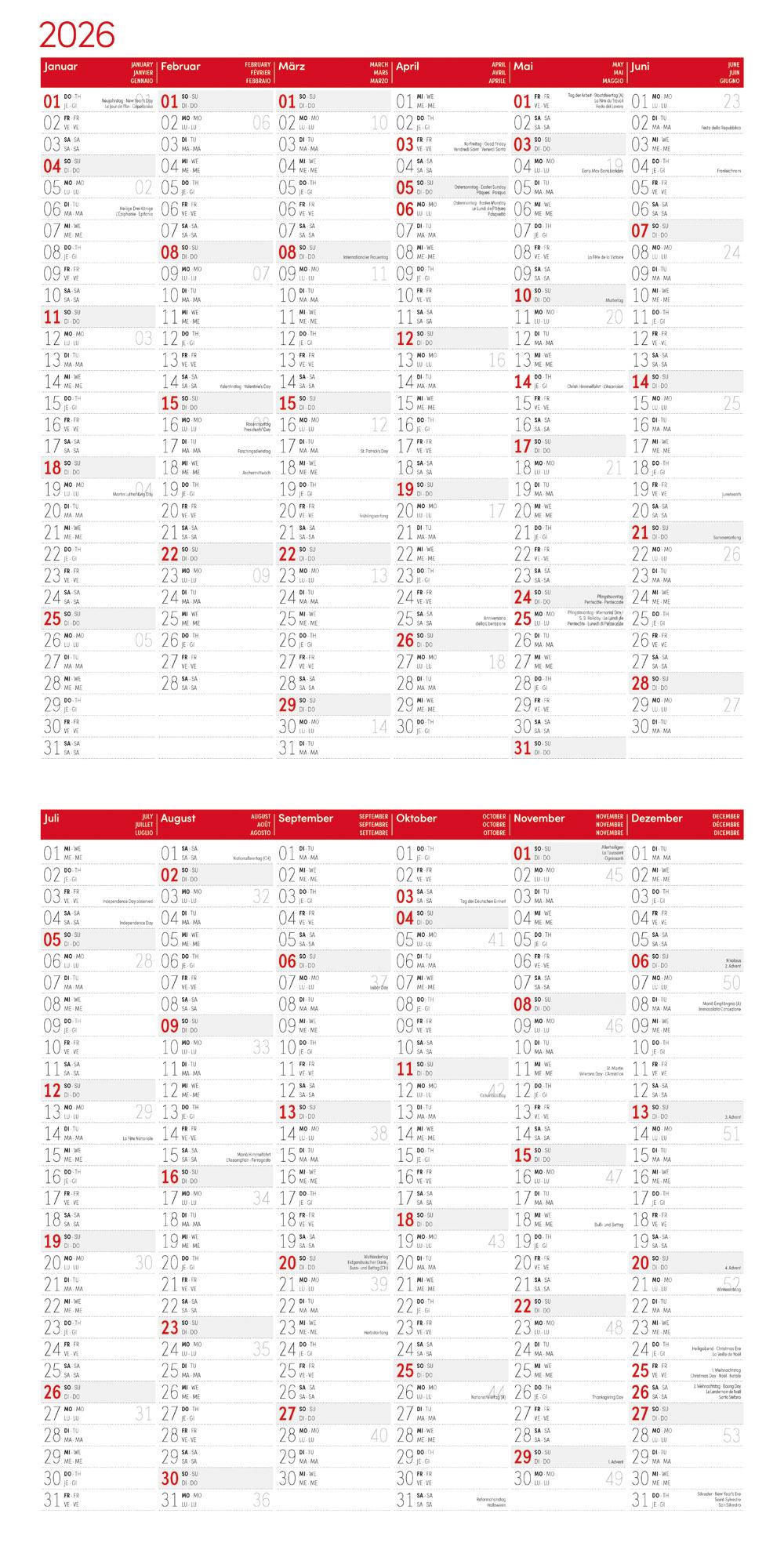 Beispielinhalt (Bild) Magie des Lichts Broschürenkalender 2026 - 30x30 - Art12