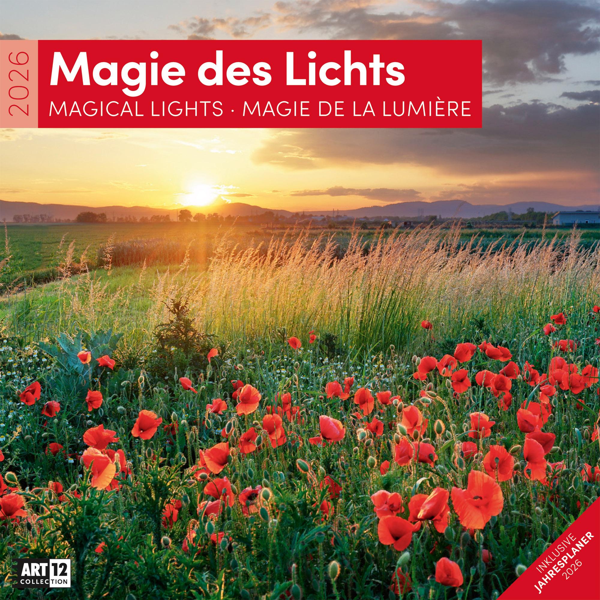 Vorderes Coverbild Magie des Lichts Broschürenkalender 2026 - 30x30 - Art12