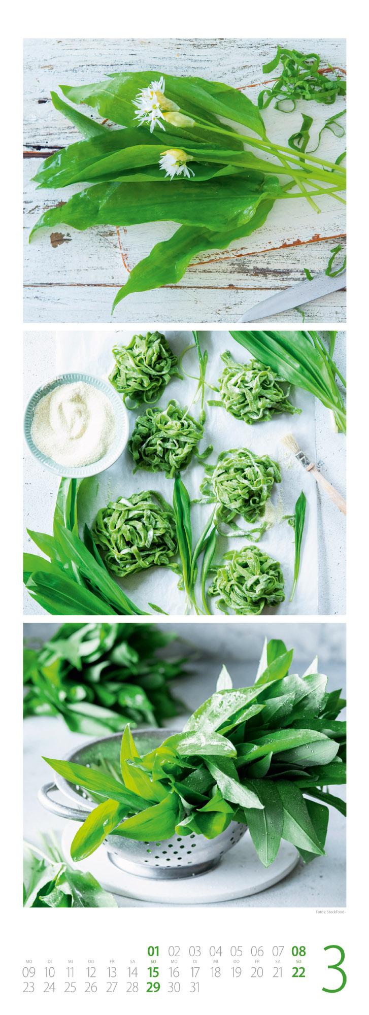 Beispielinhalt (Bild) GenussZeit Triplet-Kalender 2026 | Ein sinnlicher Blick in die Küche