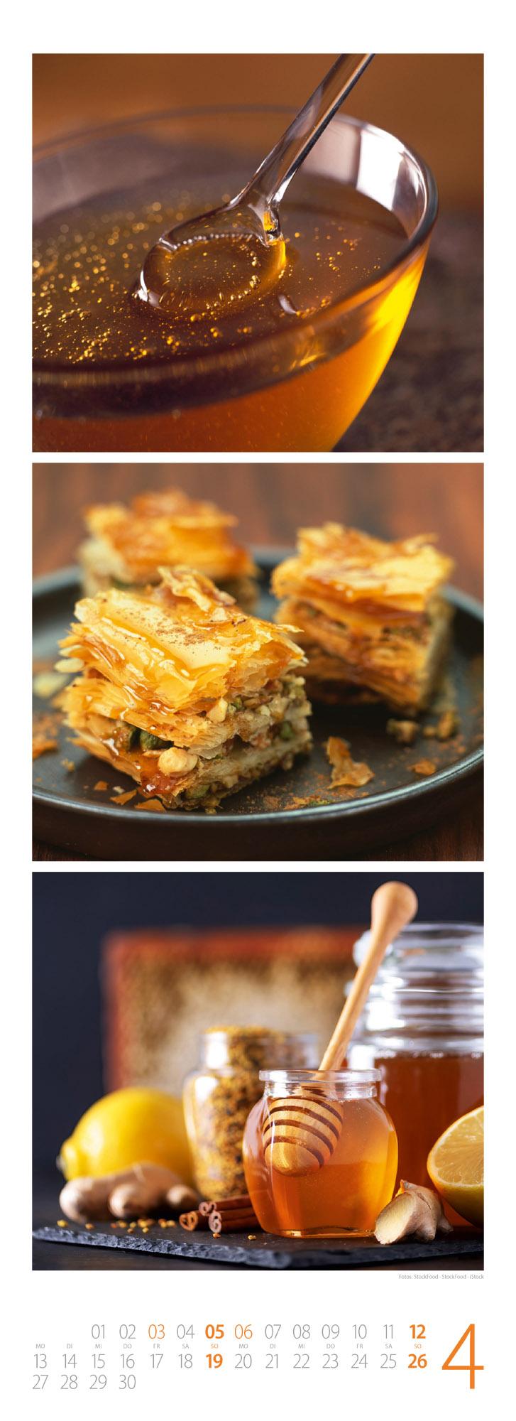 Beispielinhalt (Bild) GenussZeit Triplet-Kalender 2026 | Ein sinnlicher Blick in die Küche
