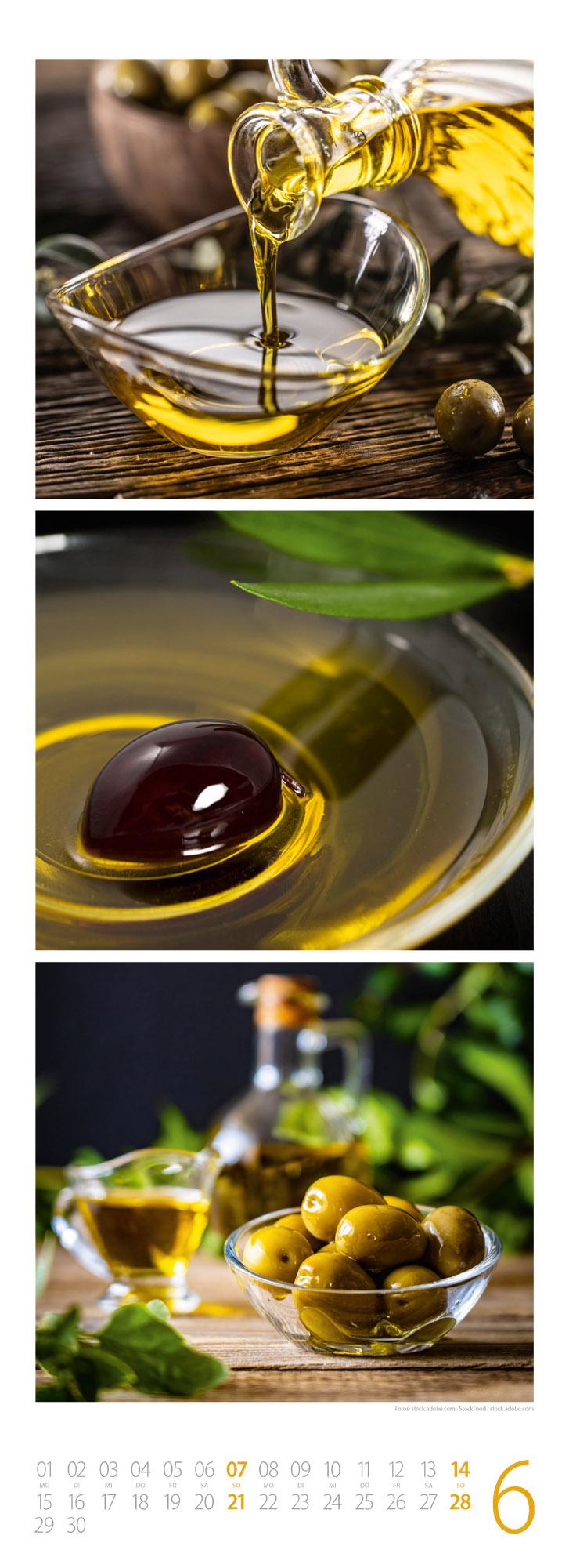 Beispielinhalt (Bild) GenussZeit Triplet-Kalender 2026 | Ein sinnlicher Blick in die Küche