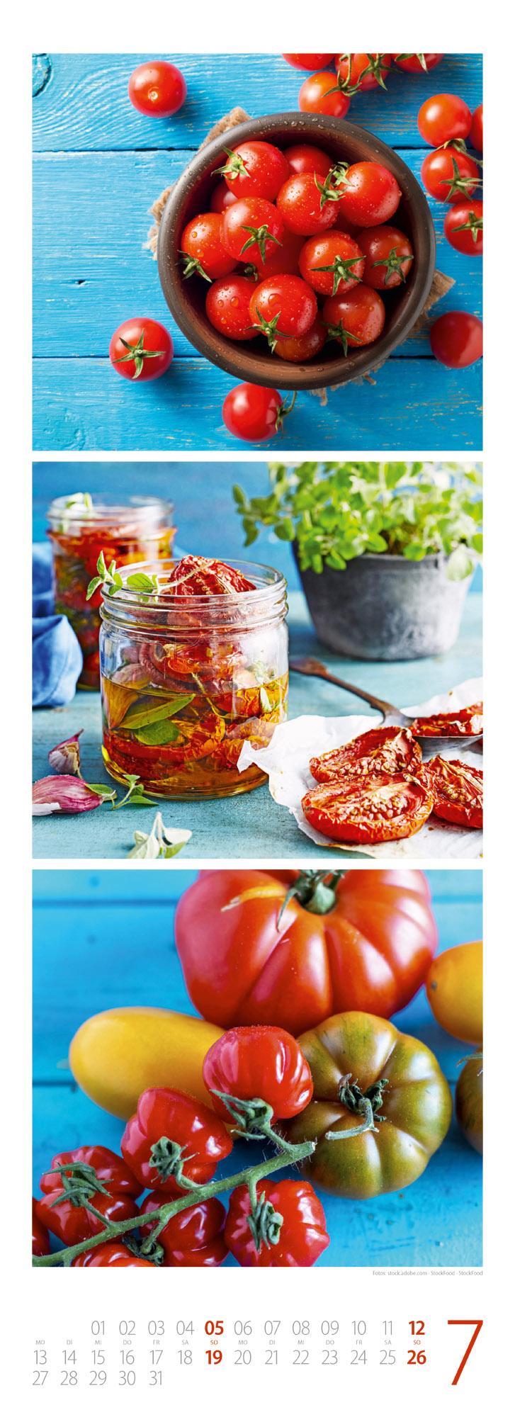 Beispielinhalt (Bild) GenussZeit Triplet-Kalender 2026 | Ein sinnlicher Blick in die Küche