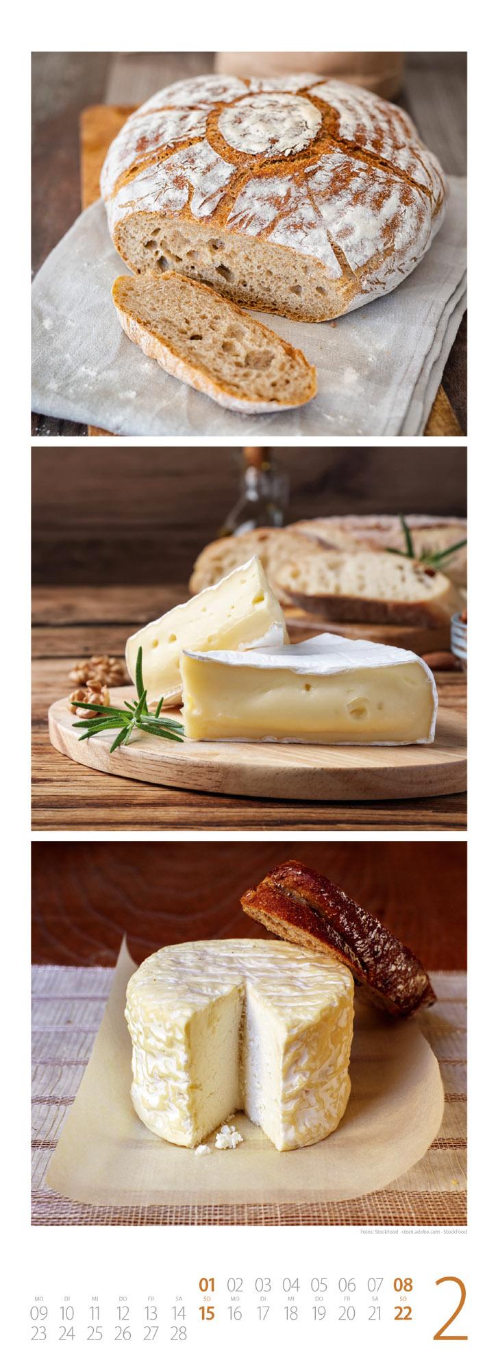 Beispielinhalt (Bild) GenussZeit Triplet-Kalender 2026 | Ein sinnlicher Blick in die Küche