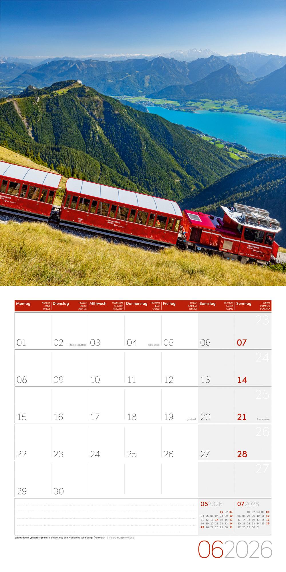 Beispielinhalt (Bild) Lokomotiven Broschürenkalender 2026 - 30x30 - Art12