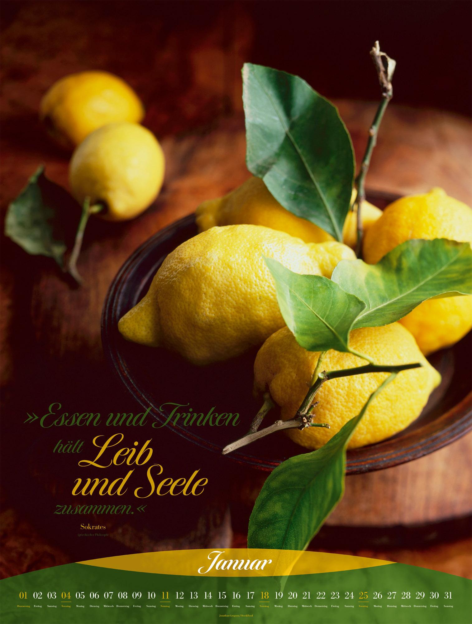 Beispielinhalt (Bild) Art Culinaire Kalender 2026