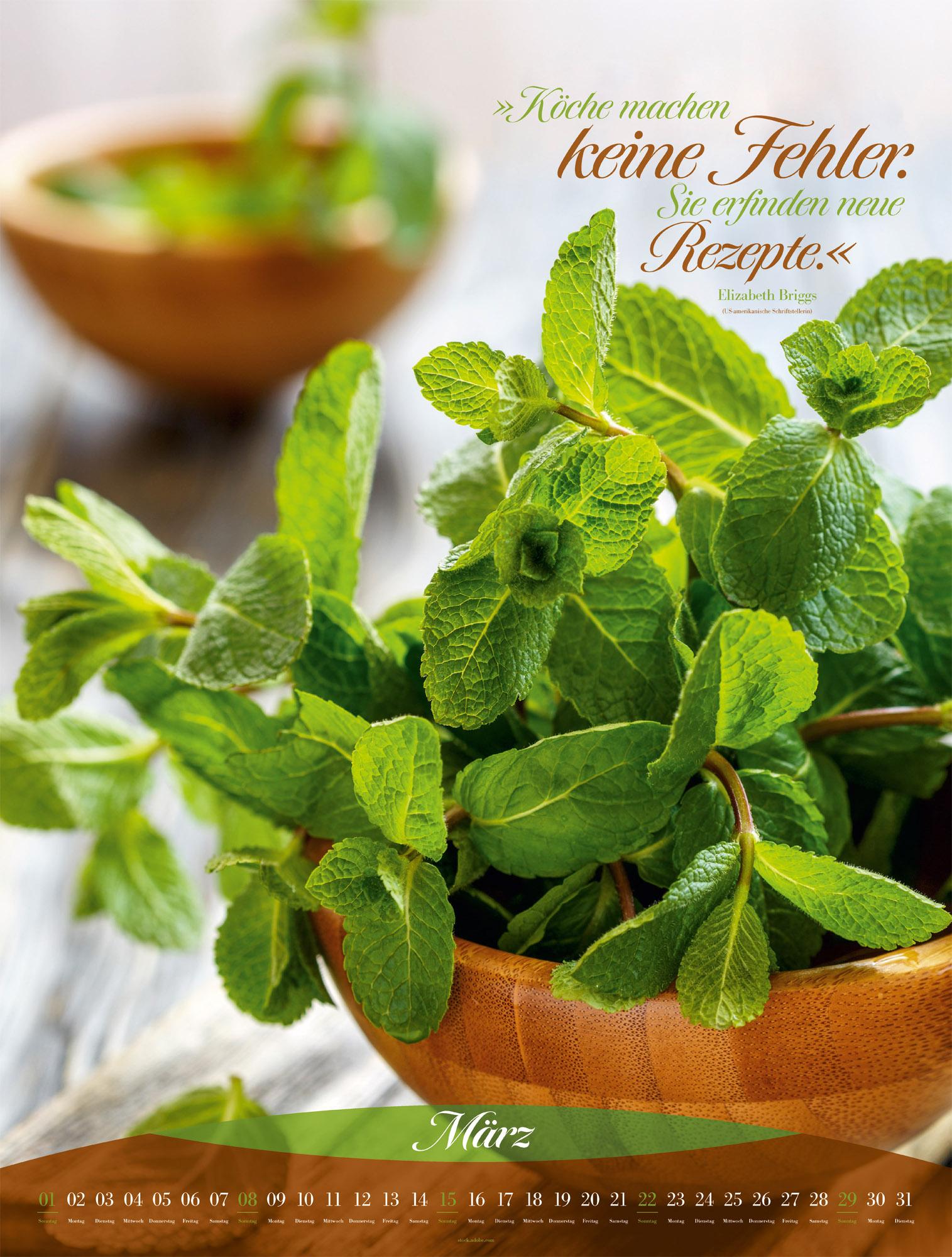 Beispielinhalt (Bild) Art Culinaire Kalender 2026