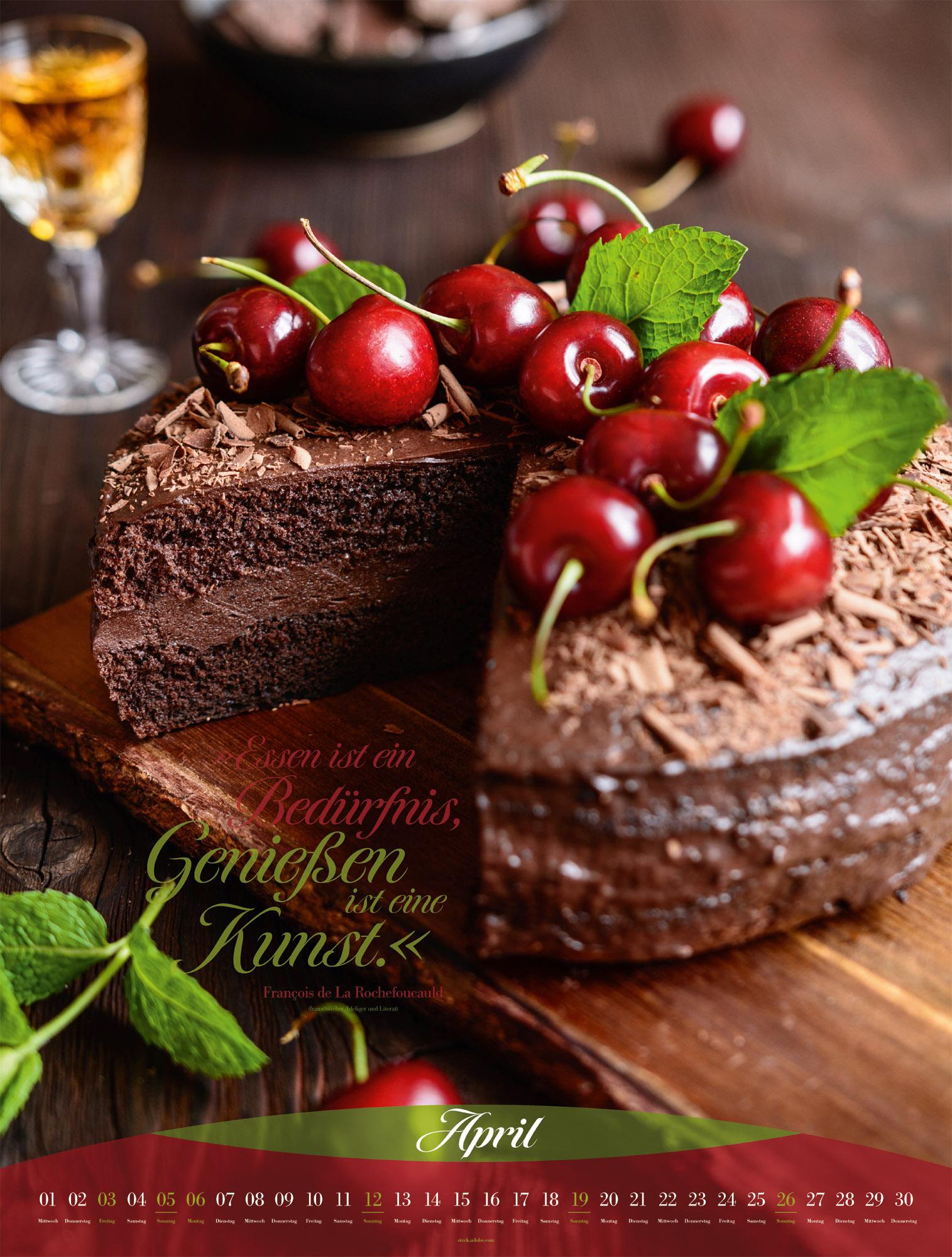 Beispielinhalt (Bild) Art Culinaire Kalender 2026