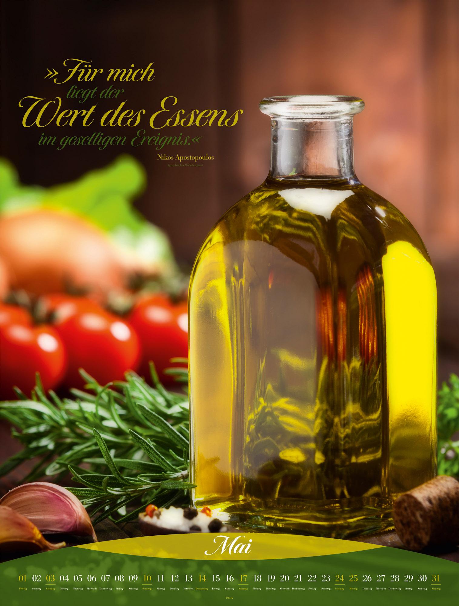 Beispielinhalt (Bild) Art Culinaire Kalender 2026