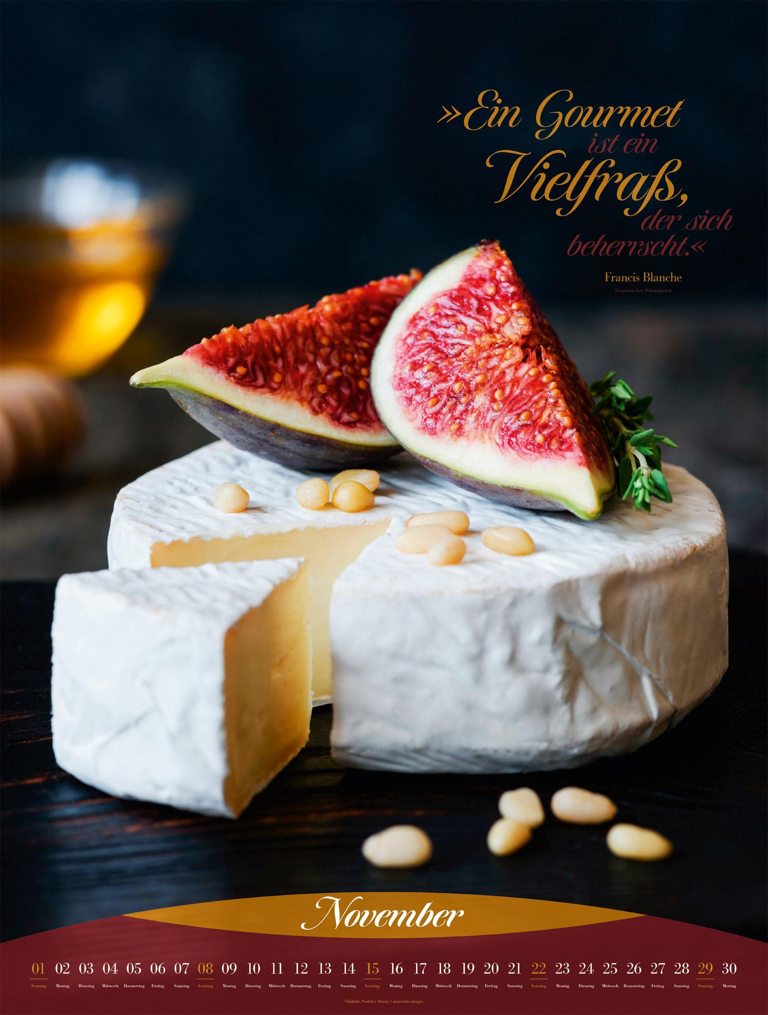Beispielinhalt (Bild) Art Culinaire Kalender 2026