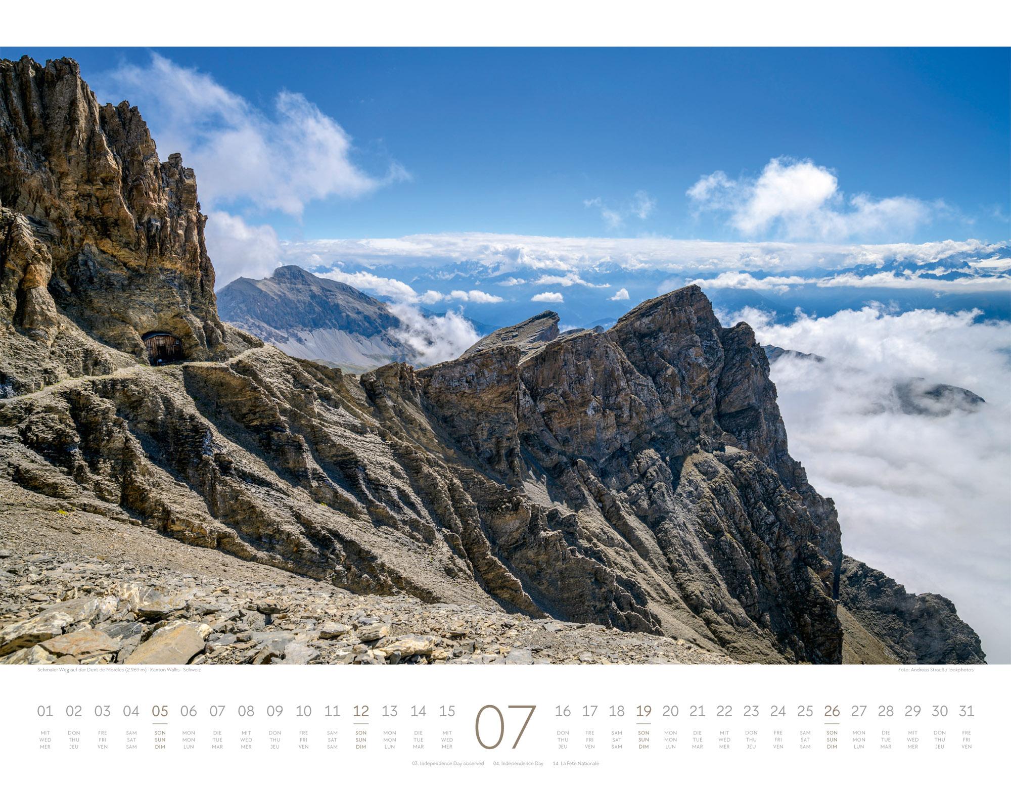 Beispielinhalt (Bild) Naturparadies Alpen Kalender 2026