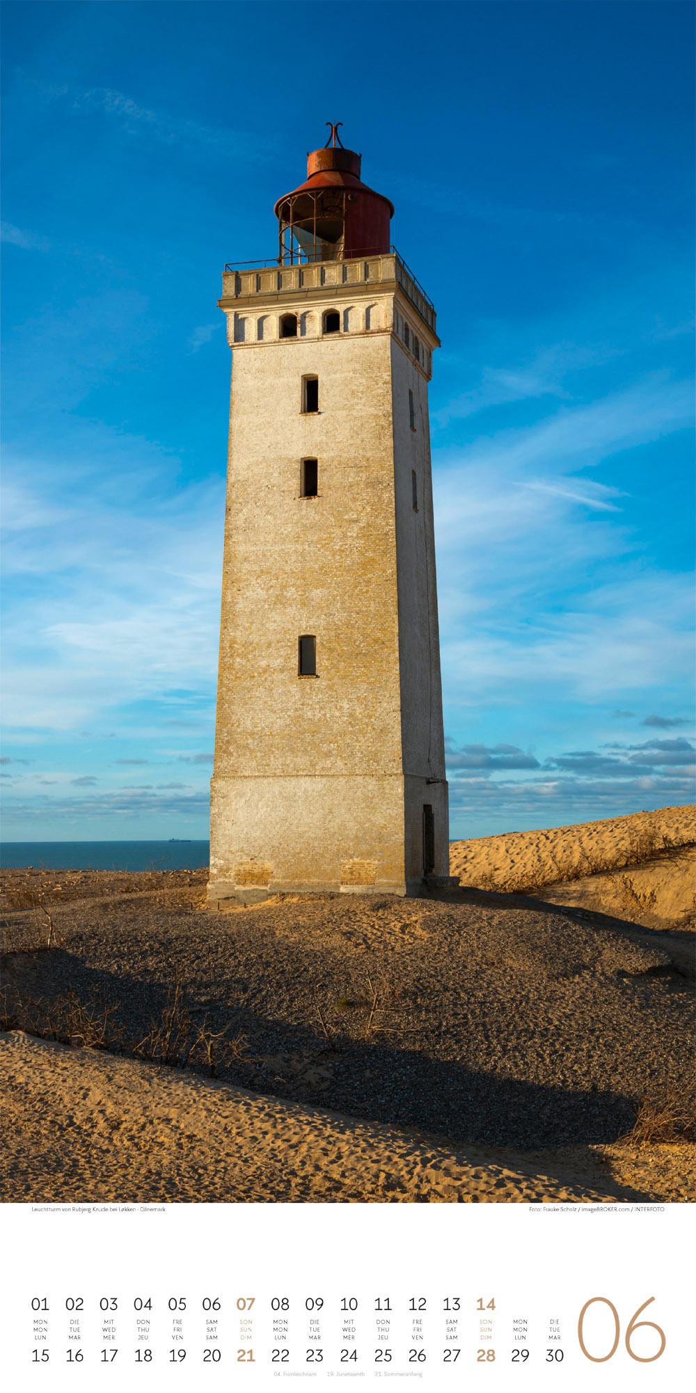 Beispielinhalt (Bild) Leuchttürme Kalender 2026