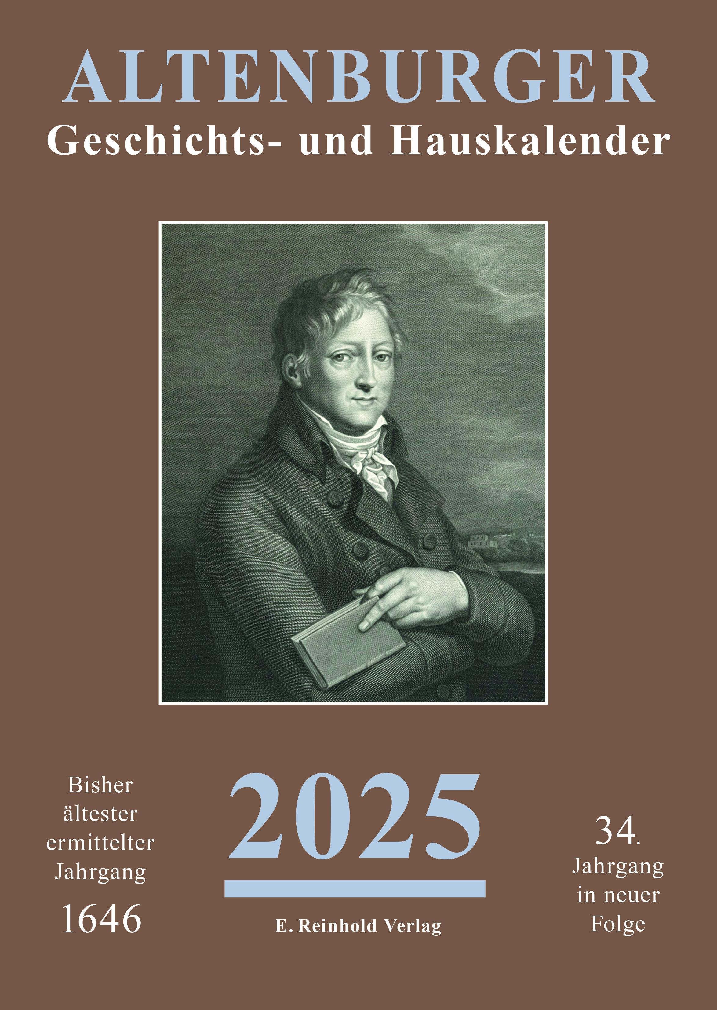 Vorderes Coverbild Altenburger Geschichts- und Hauskalender 2025