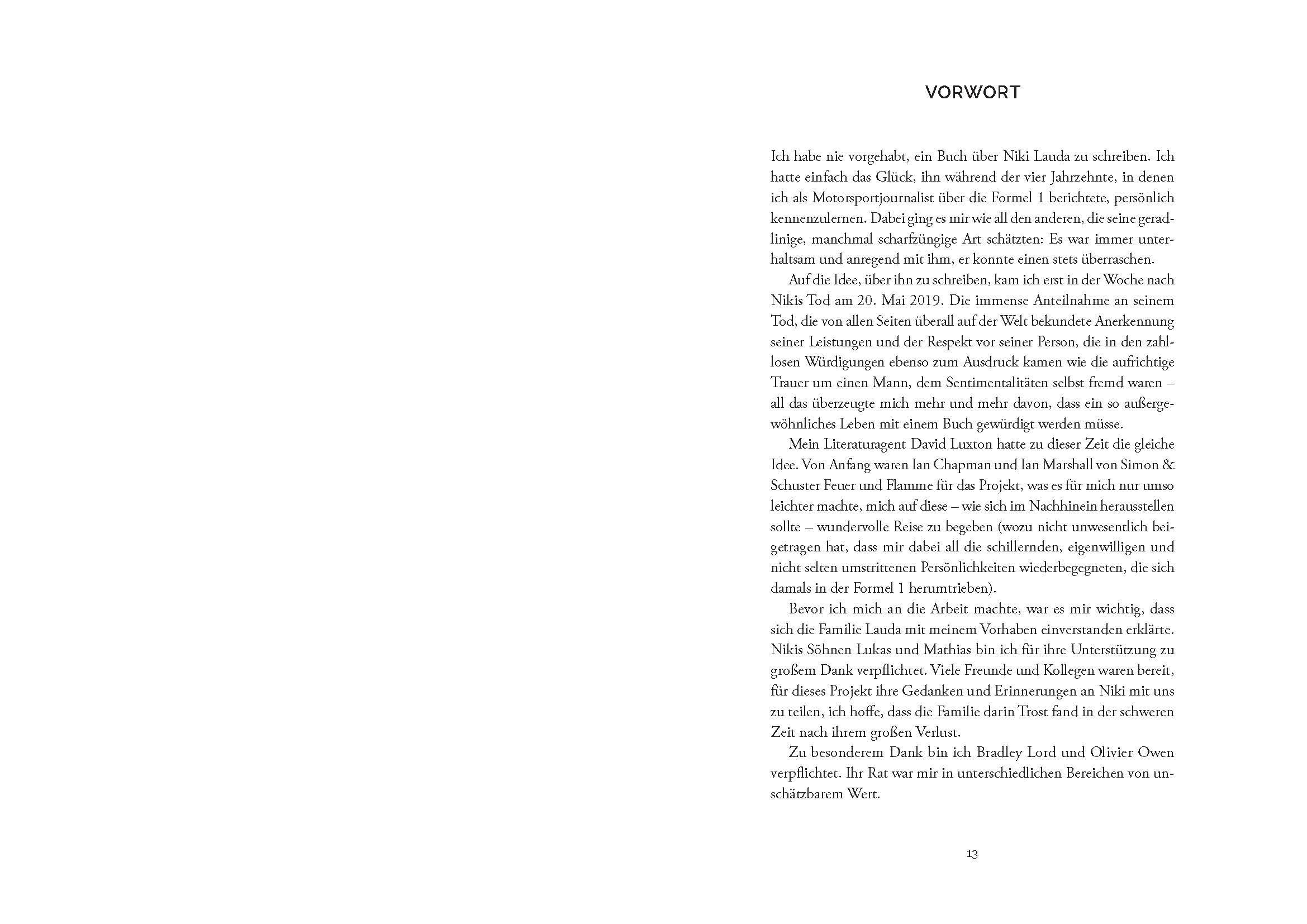 Beispielinhalt (Bild) Niki Lauda "Es ist nicht einfach, perfekt zu sein"