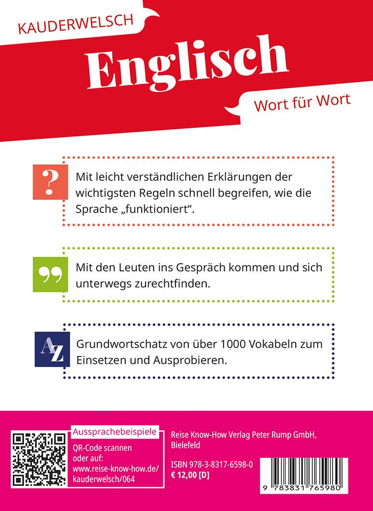 Beispielinhalt (Bild) Reise Know-How Sprachführer  Englisch - Wort für Wort