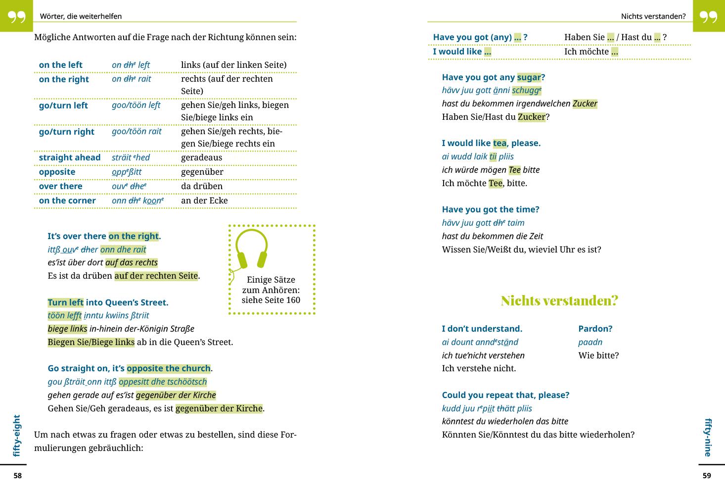 Beispielinhalt (Bild) Reise Know-How Sprachführer  Englisch - Wort für Wort