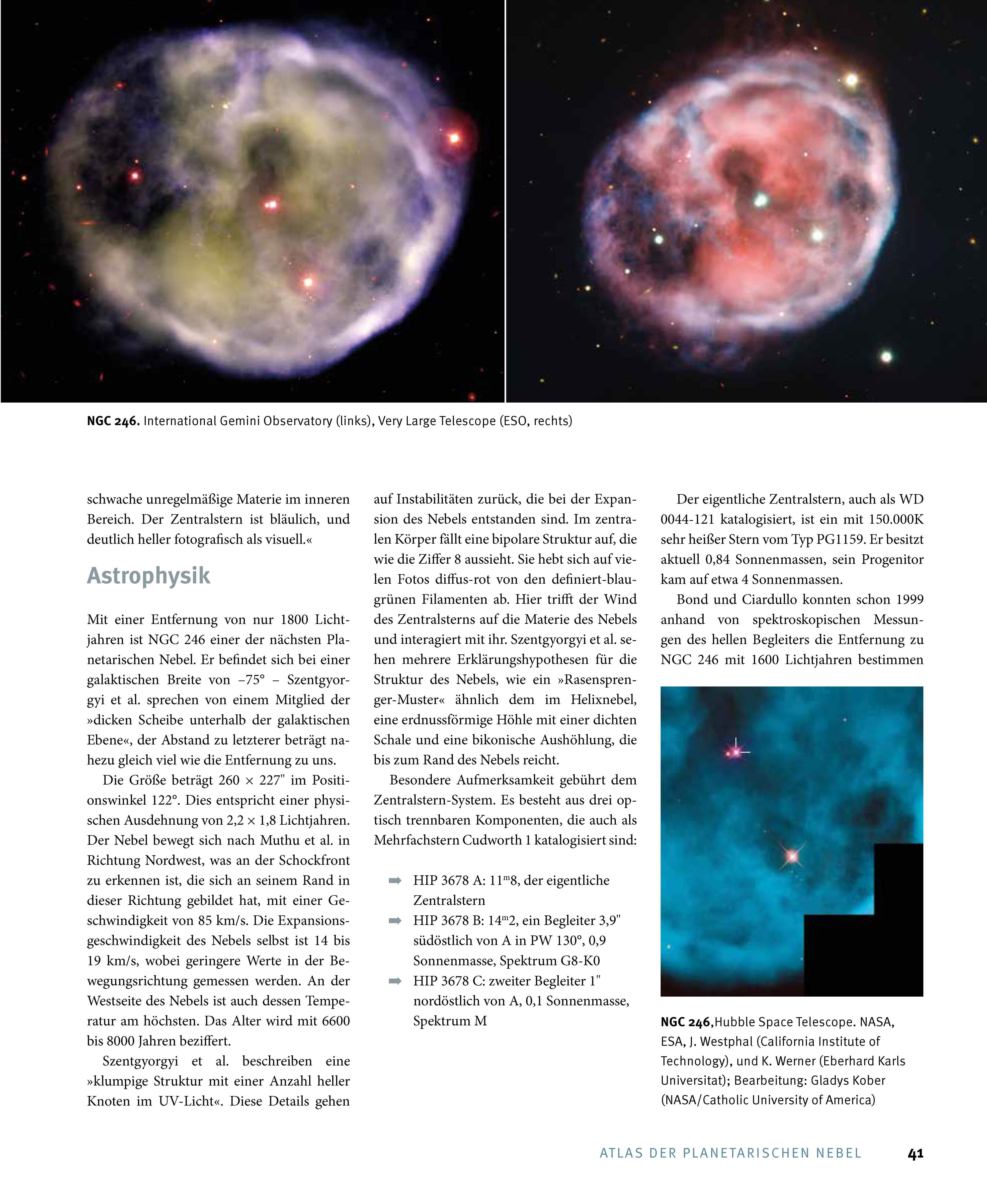 Beispielinhalt (Bild) Atlas der Planetarischen Nebel