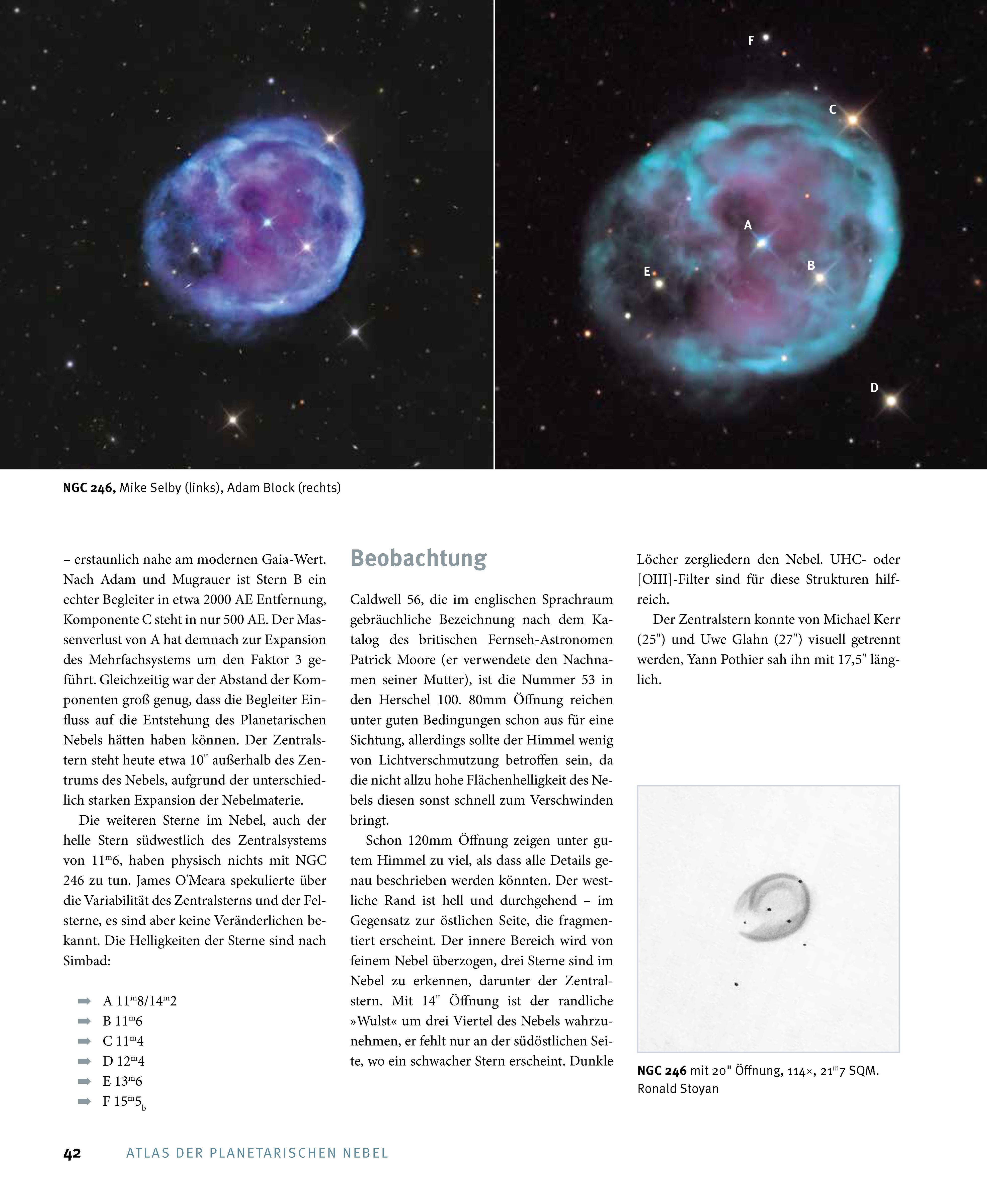 Beispielinhalt (Bild) Atlas der Planetarischen Nebel