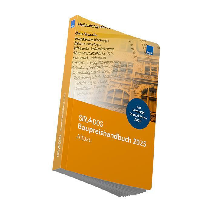 Vorderes Coverbild SIRADOS Baupreishandbuch Altbau