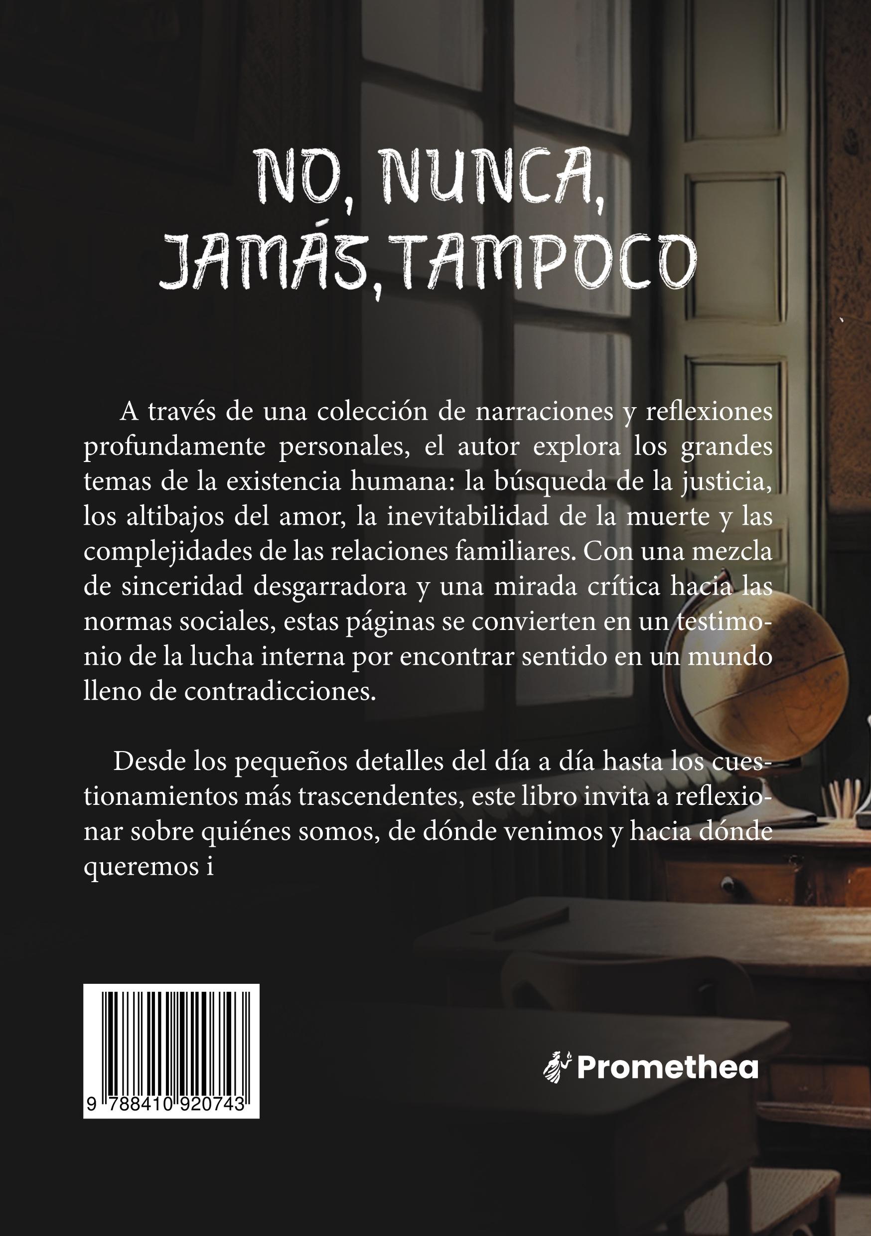 Rückseitencover No, nunca, jamás, tampoco