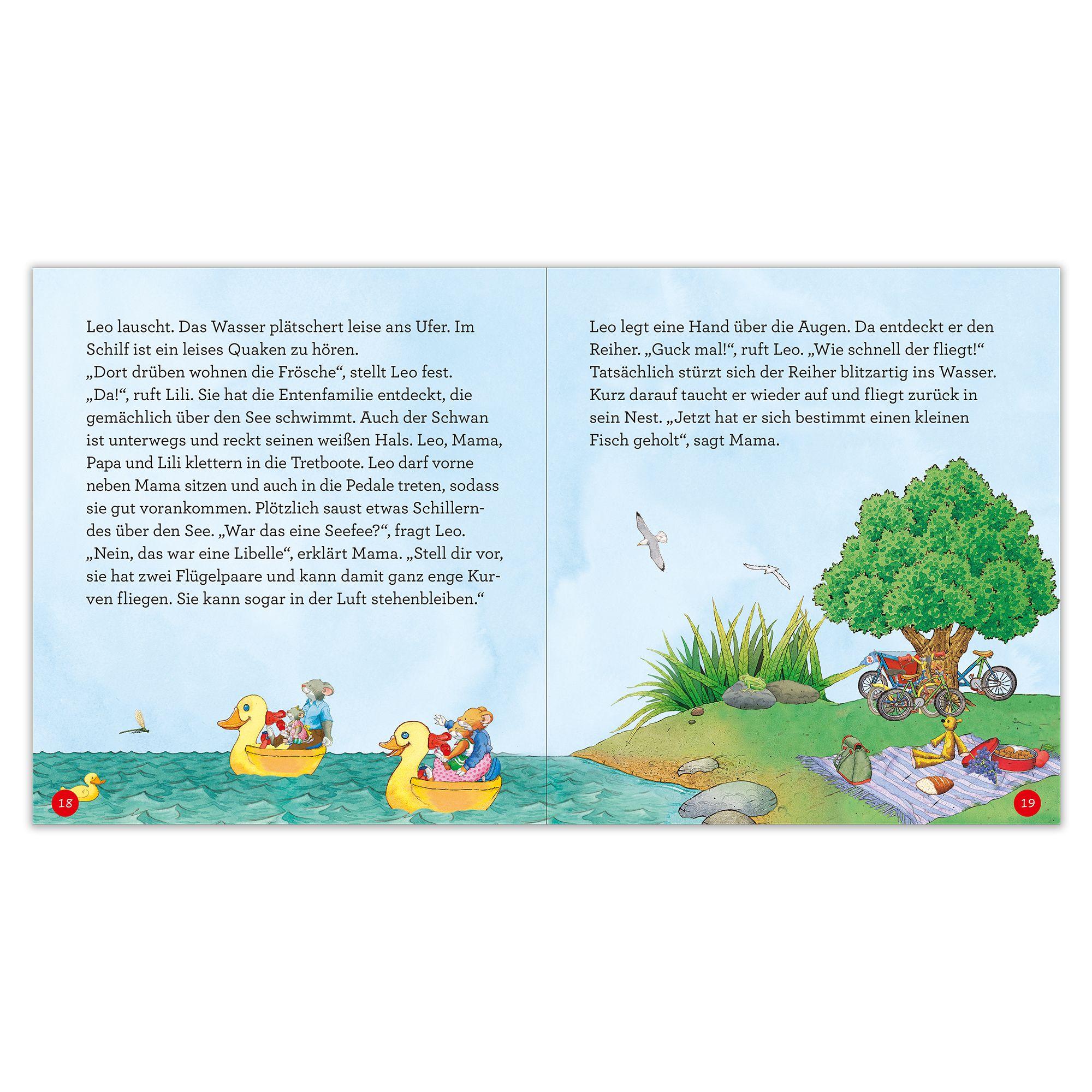 Beispielinhalt (Bild) Ab nach draußen, Leo Lausemaus. Geschichten für kleine Entdecker