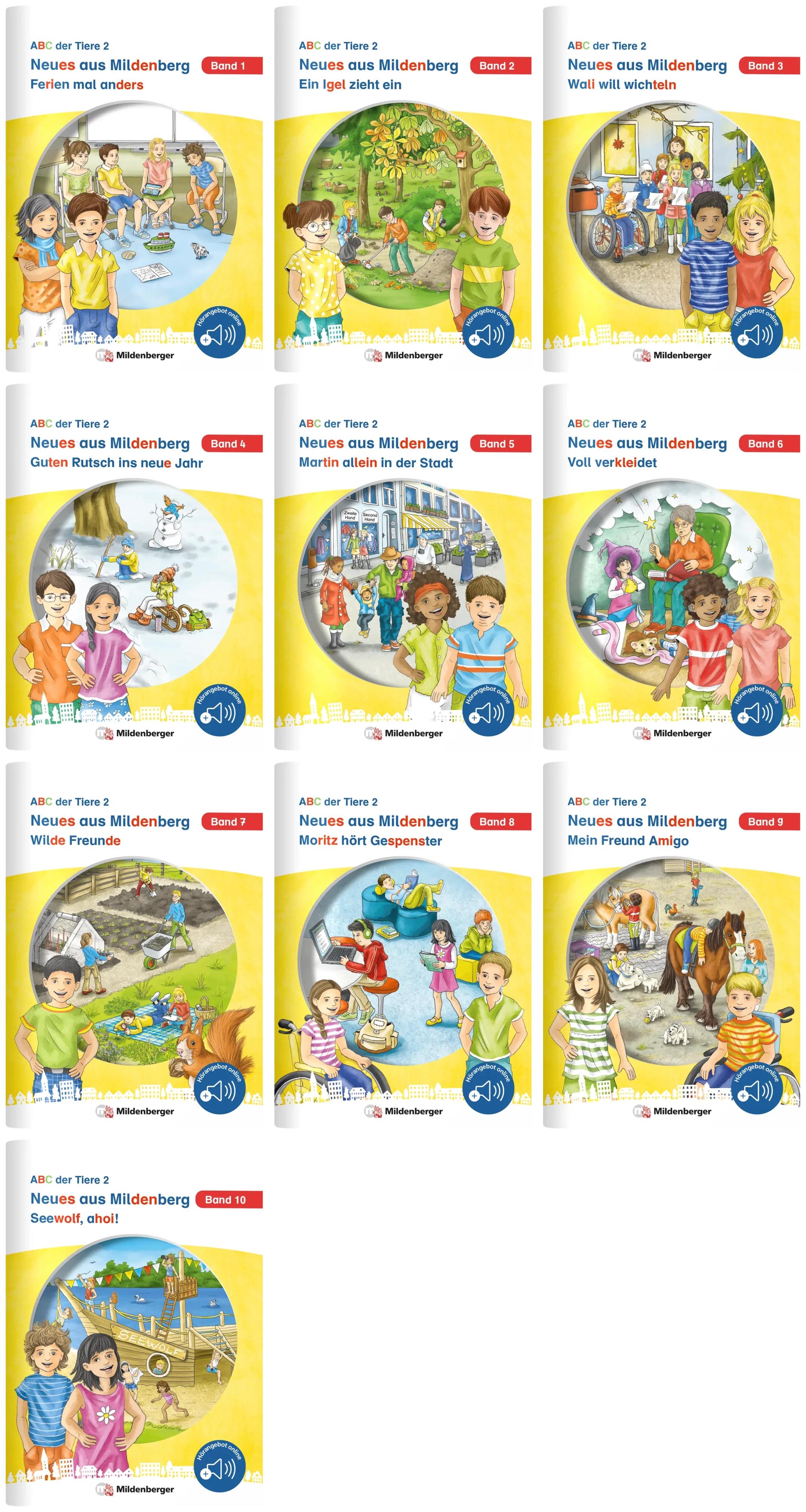 Vorderes Coverbild Paket - Neues aus Mildenberg - Geschichten von Mia, Mio und ihren Freunden, Klasse 2 1-10